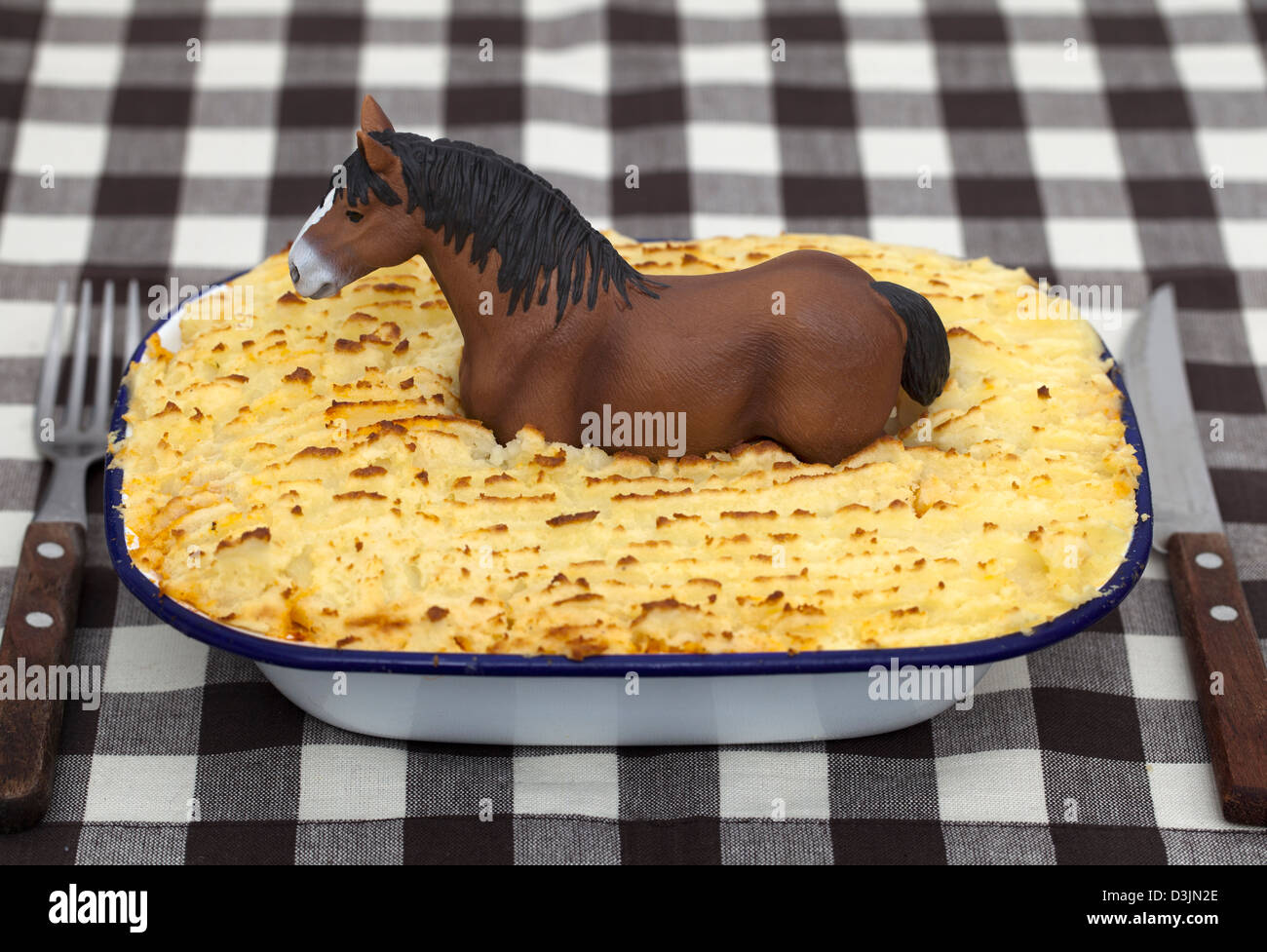 Horse Meat Pie Stock Photo Alamy