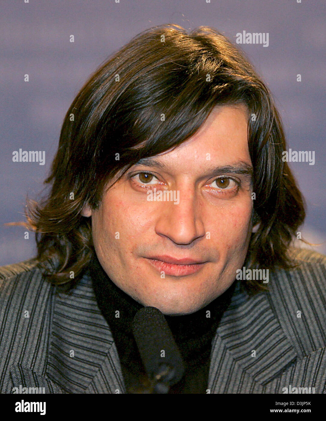 (dpa) - Actor Ivan Franek arrives for the presentation of the film 'Provincia Meccanica' (Italy) during the 55th Berlinale international film festival in Berlin, Germany, 12 February 2005. A total of 21 films compete for the Golden and Silver Bear prizes at the Berlinale. Stock Photo