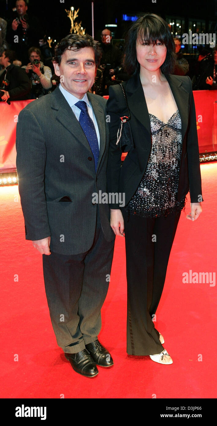 (dpa) - Claude Martin, French ambassador to Germany, and his wife Judith pictured prior to the start of the film 'Le Temps Qui Changent' on the red carpet during the 55th Berlinale international film festival in Berlin, Germany, 12 February 2005. A total of 21 films compete for the Golden and Silver Bear prizes at the Berlinale. Stock Photo