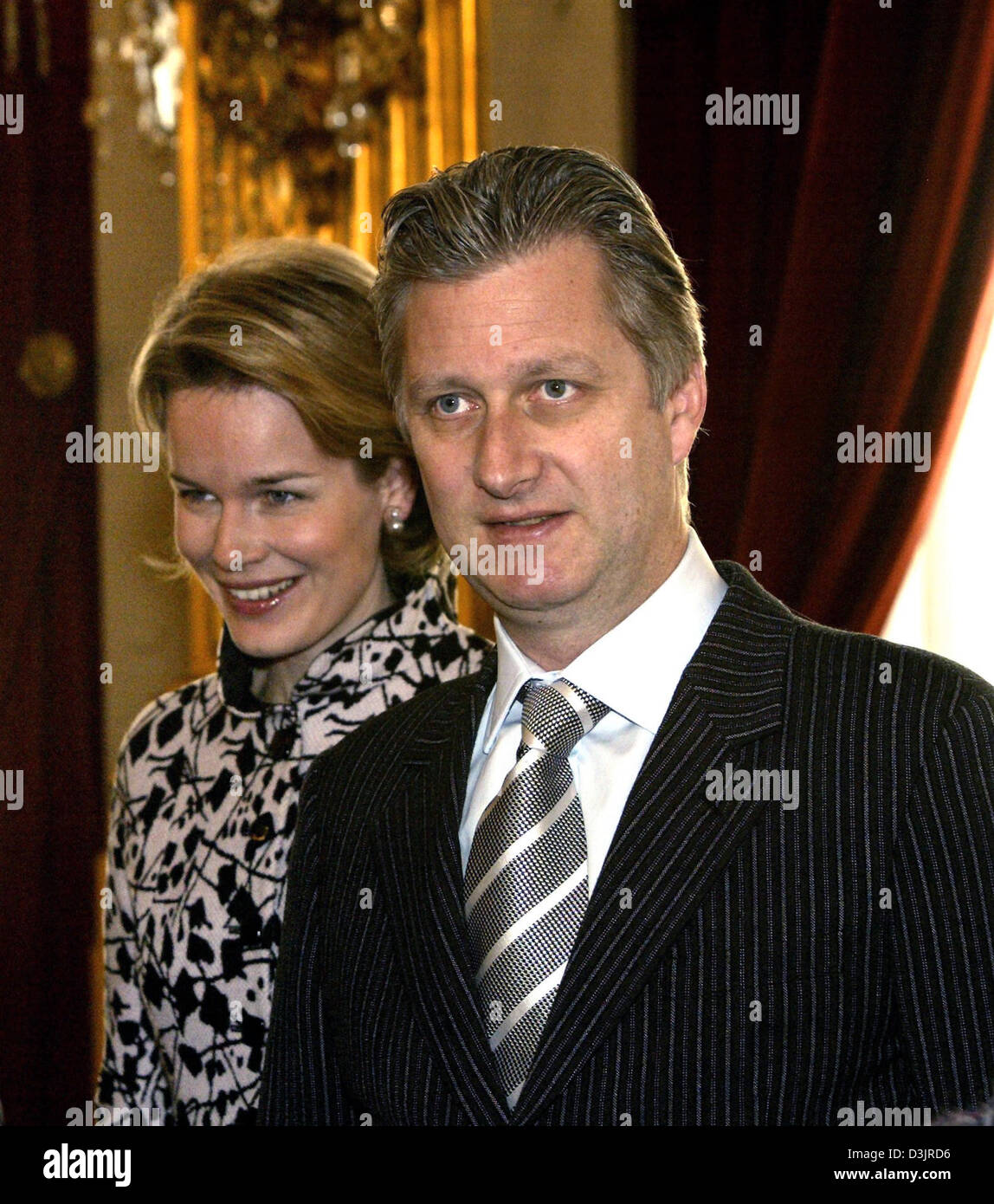 (dpa) - Crown Princess Mathilde and Crown Prince Philippe of Belgium