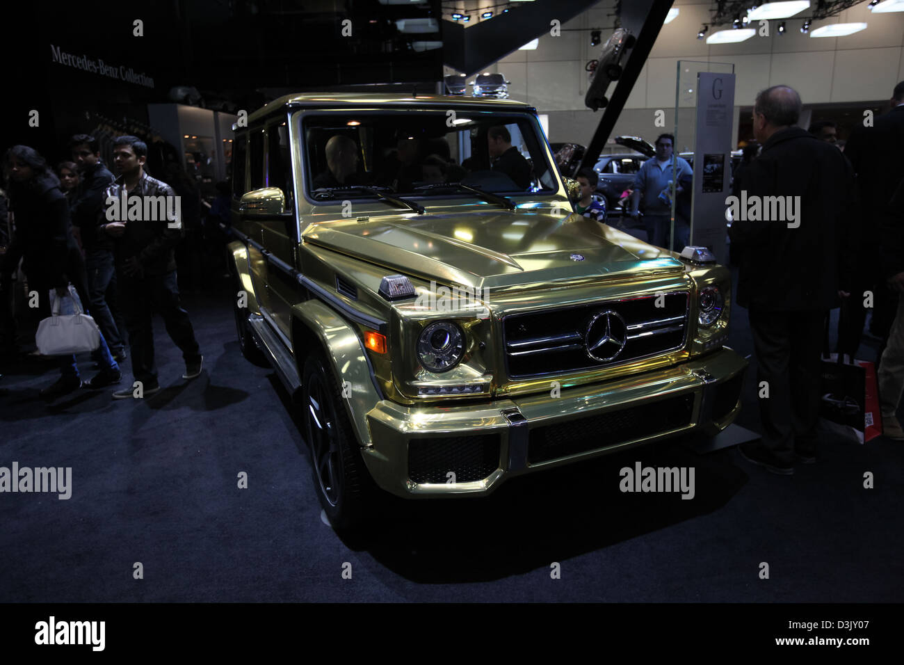 Golden Mercedes-Benz G550 SUV Stock Photo