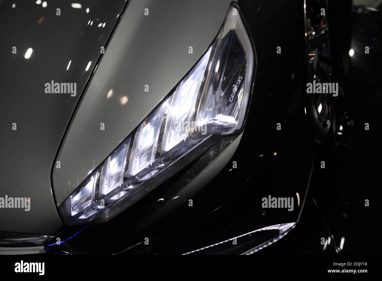 Hyundai HCD-14 Genesis Concept head light Stock Photo