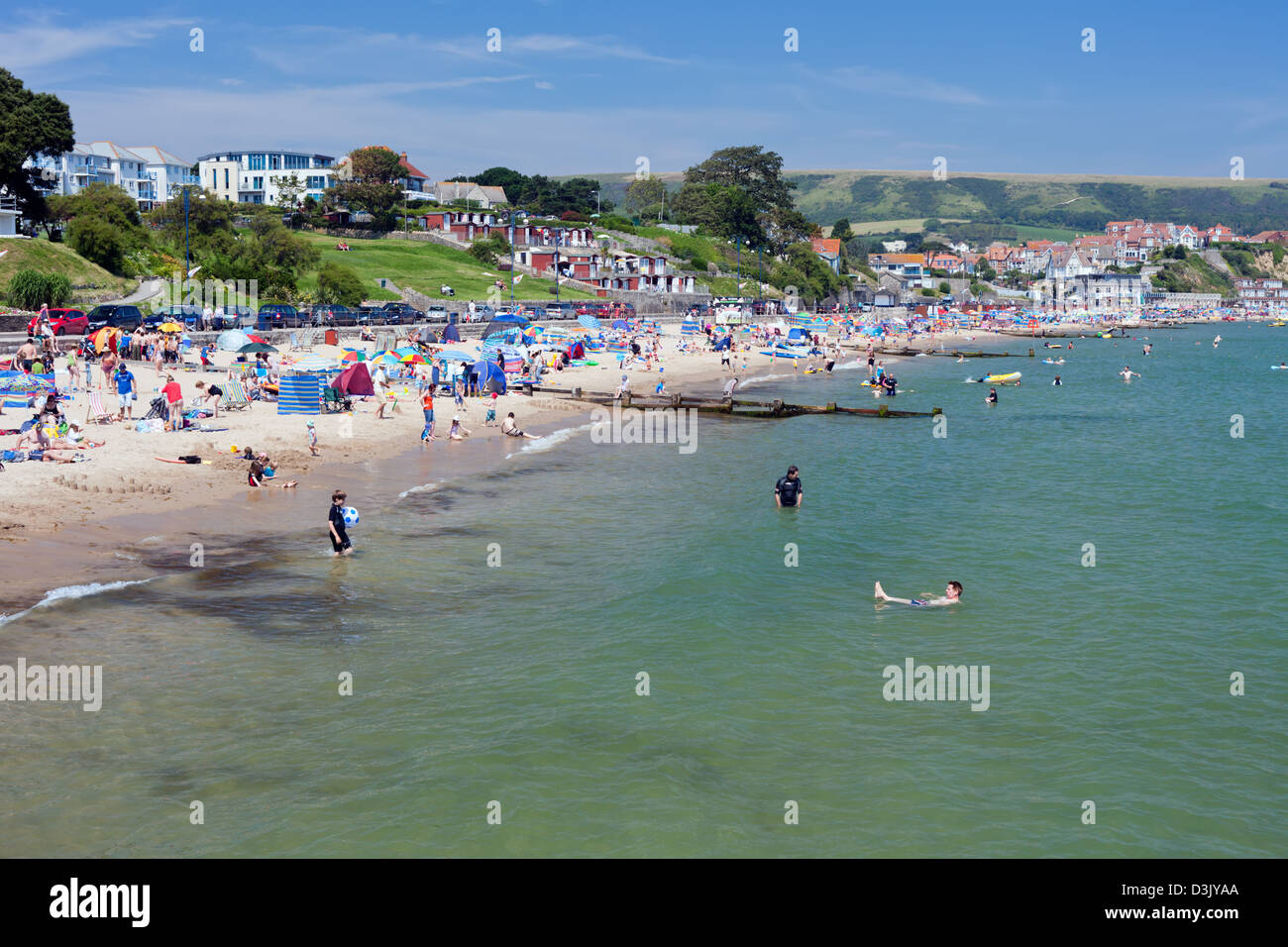 Summertime in Swanage. Stock Photo