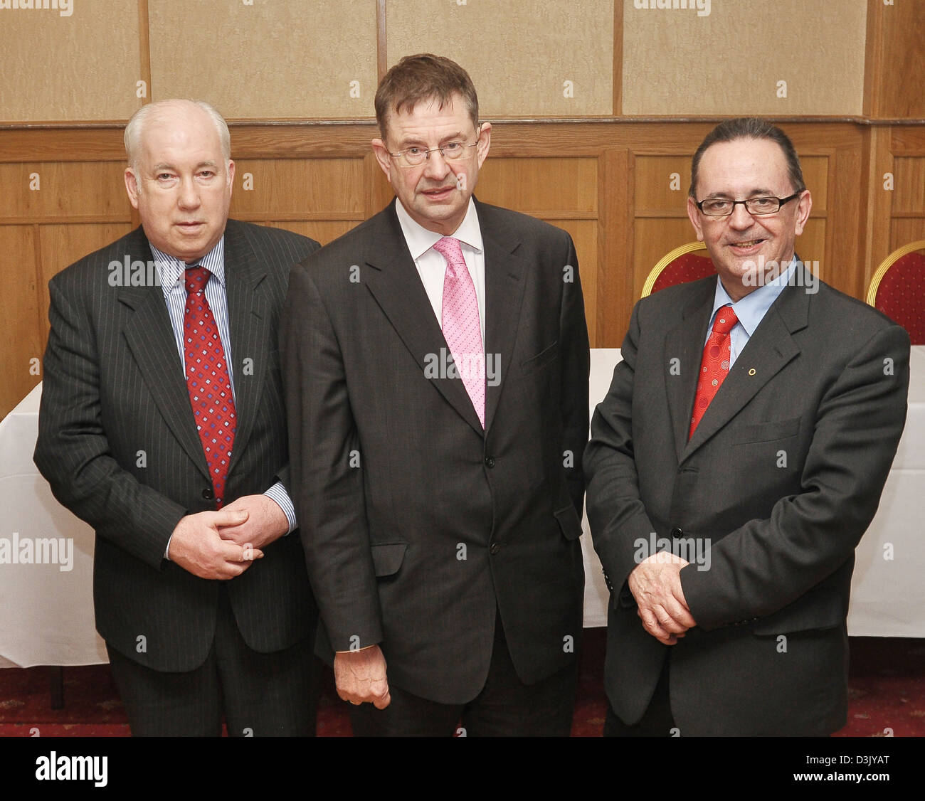Joe Byrne MLA, SDLP Agriculture Spokesman; Éamon Ó Cuív TD, Fianna Fail Agriculture Spokesman and Dominic Bradley MLA, Newry & A Stock Photo