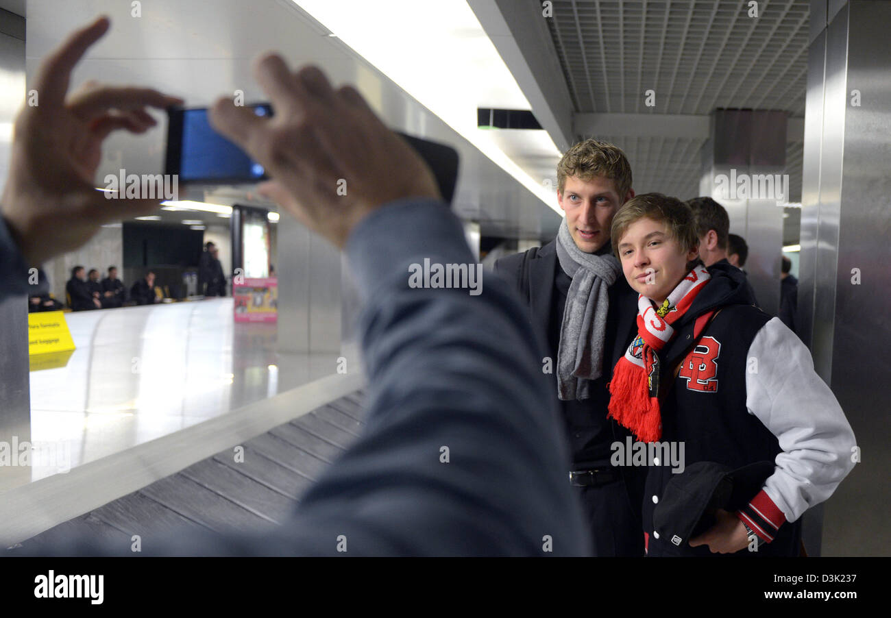 Player of Bundesliga club Bayer 04 Leverkusen Stefan Kiessling has his