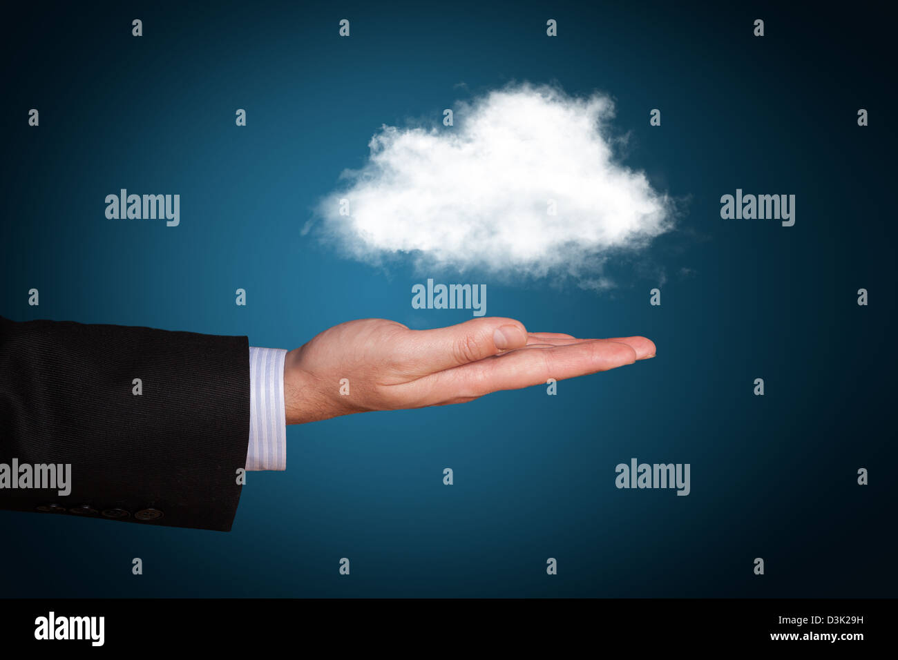Cloud computing concept with copy space Stock Photo