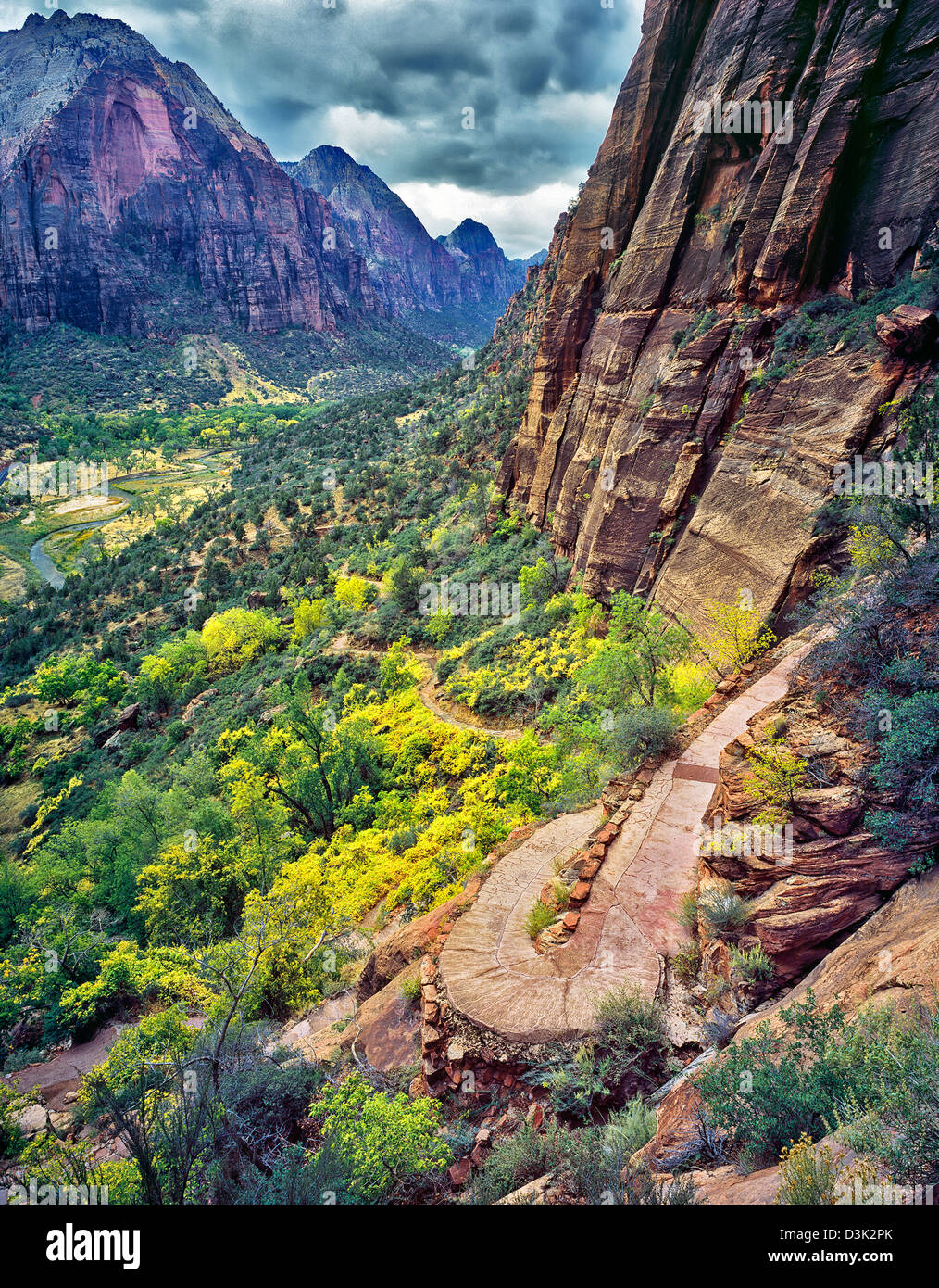 Trail in Zion National Park, Utah Stock Photo