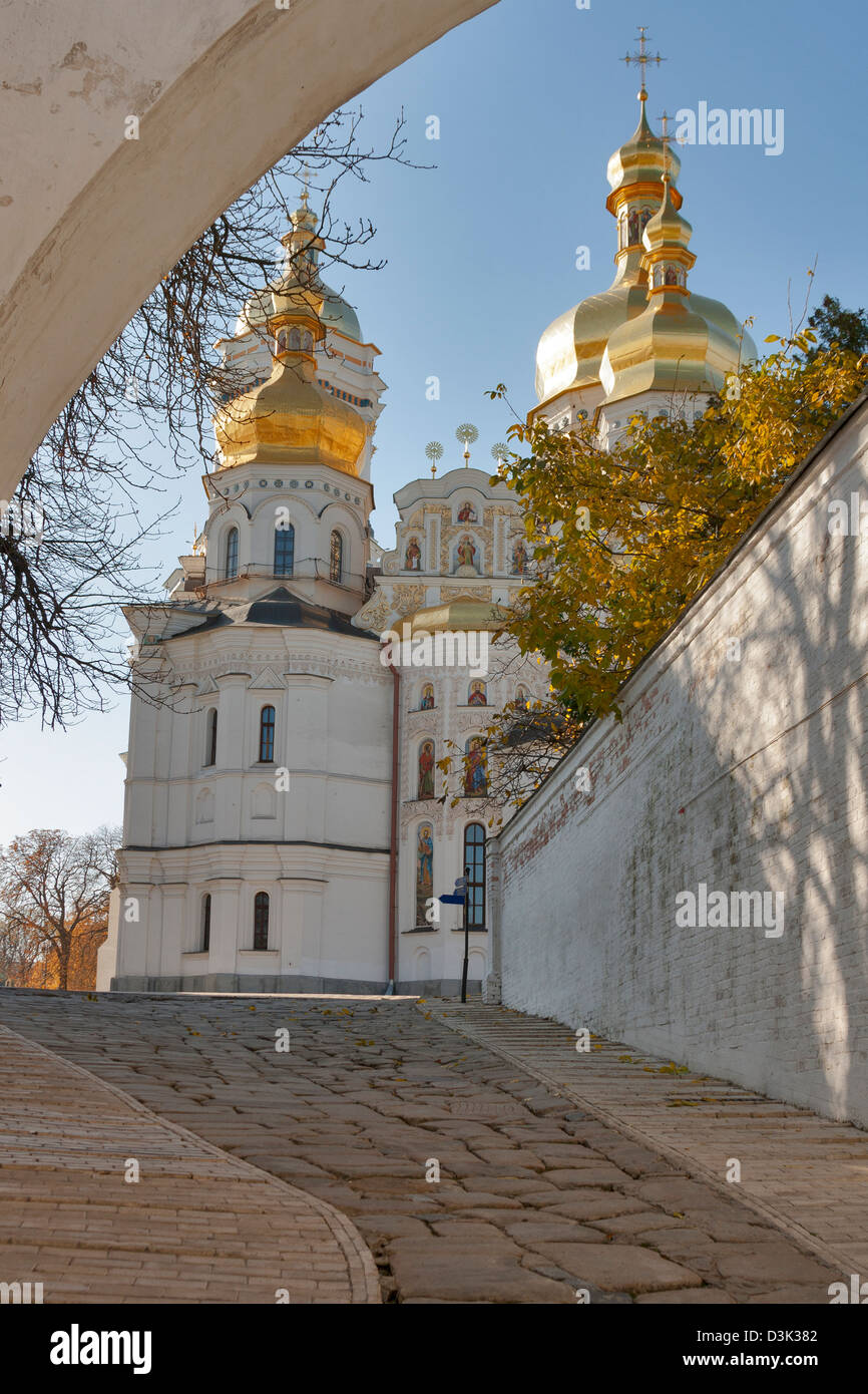 Uspensky cathedral, Kiev-Pechersk lavra monastery. Kiev, Ukraine. Stock Photo