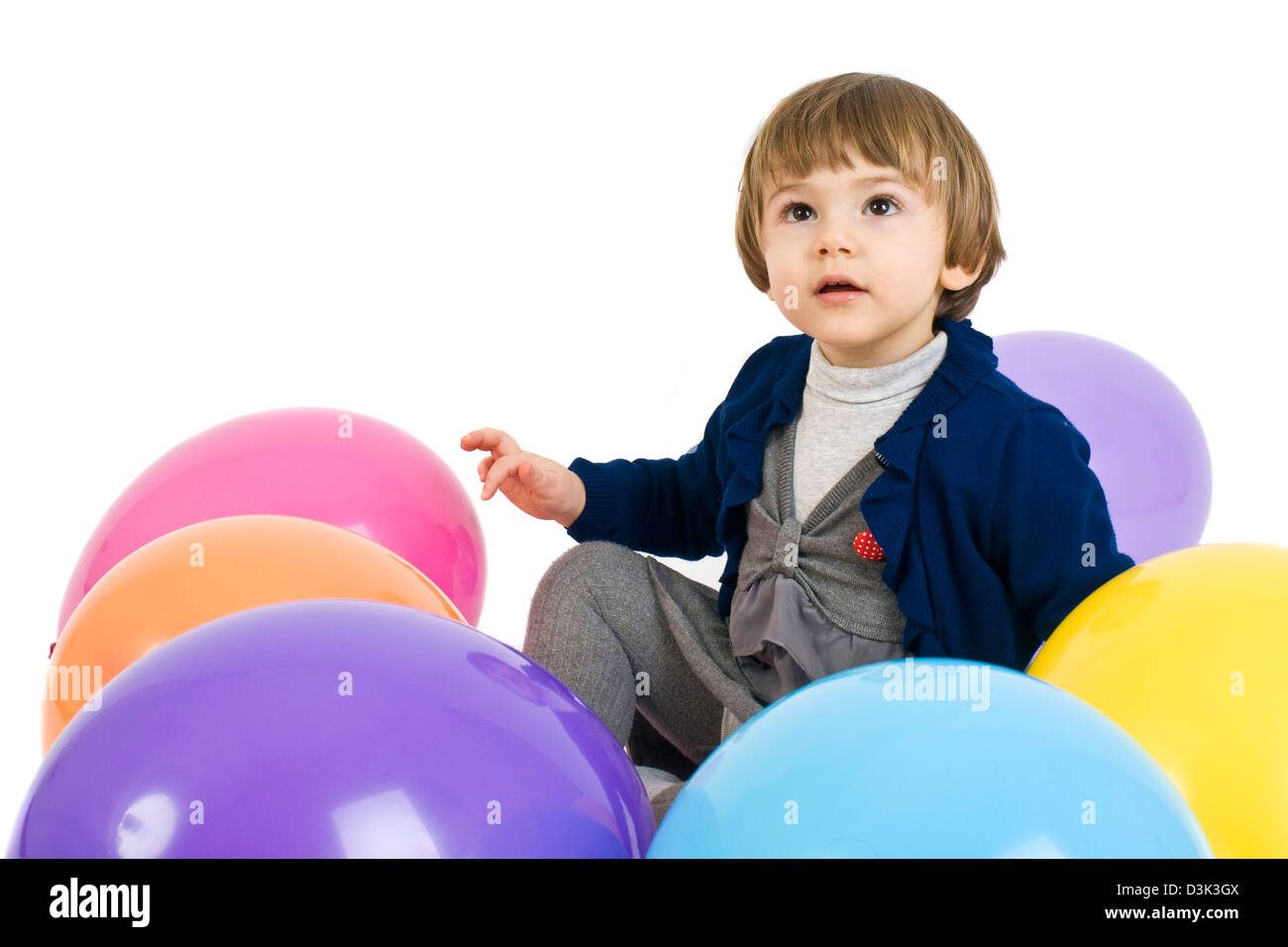 Child with ballons Stock Photo