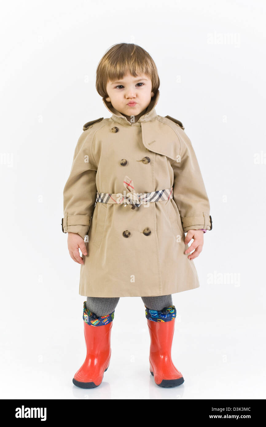 Child with overcoat Stock Photo