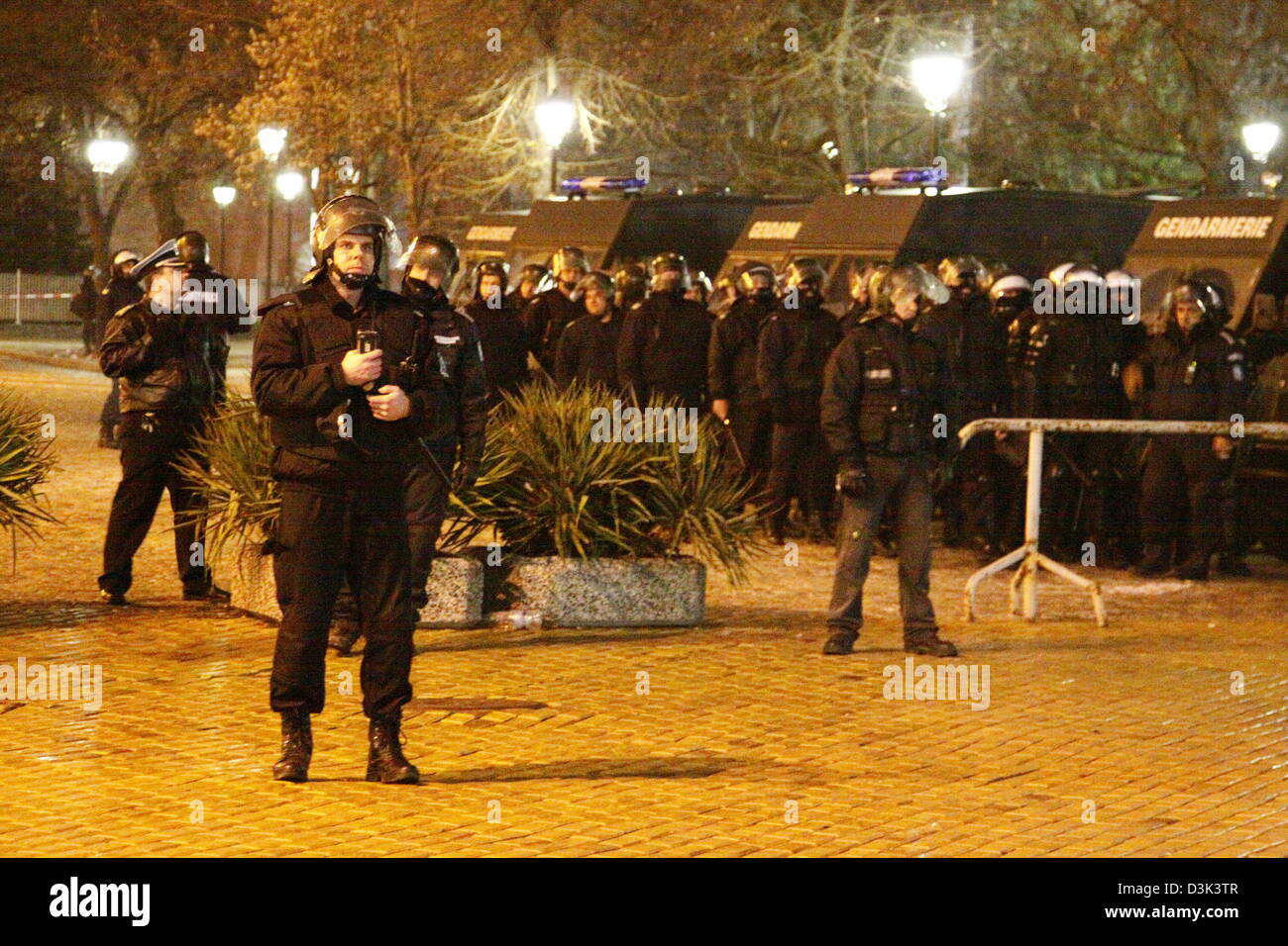 Sofia, Bulgaria. 20th February 2013. Riot police ready to face the anti ...