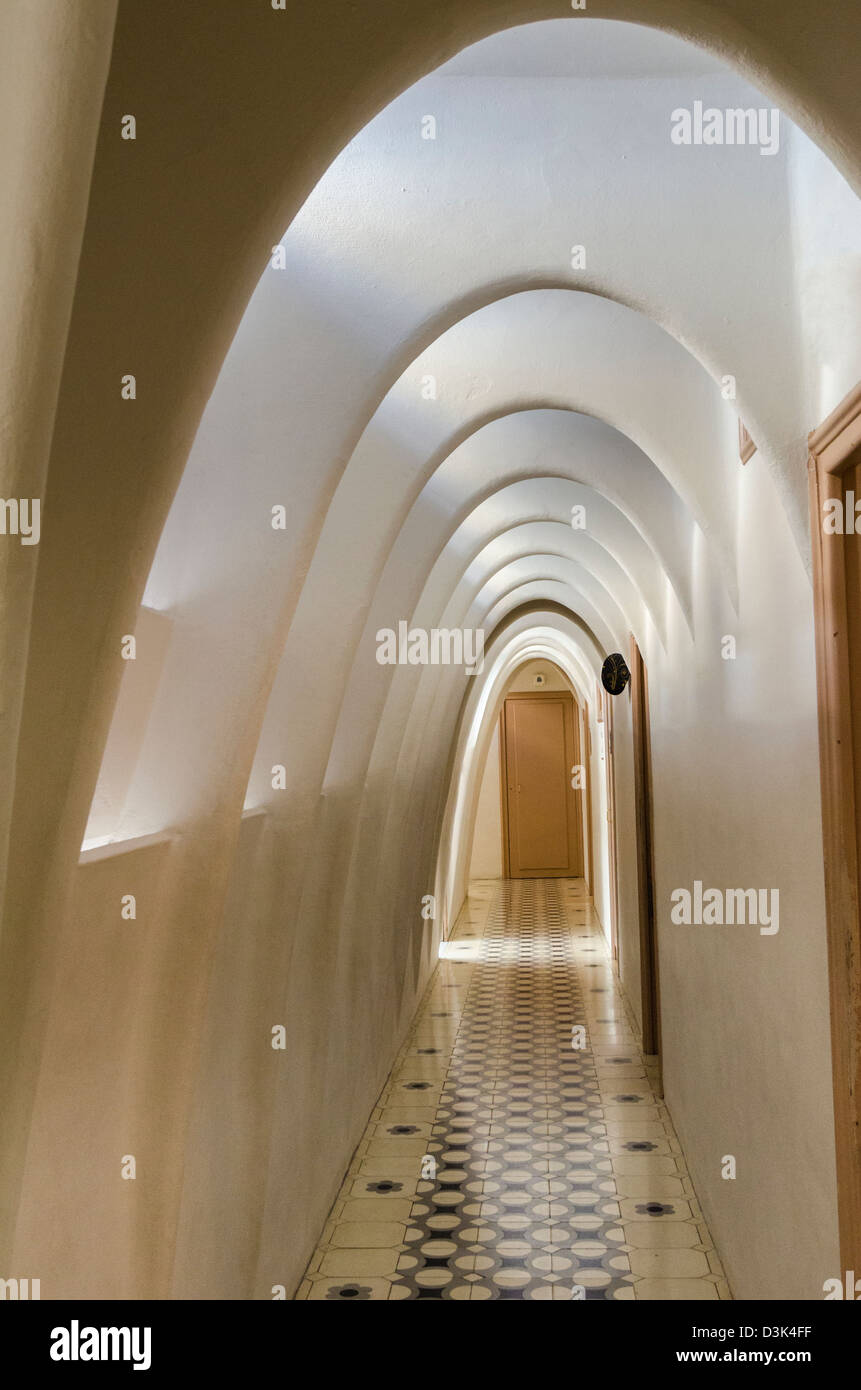 Attic Corridor Of The Casa Batll By Modernista Architect Gaudi attic-corridor-of-the-casa-batll-by-modernista-architect-gaudi