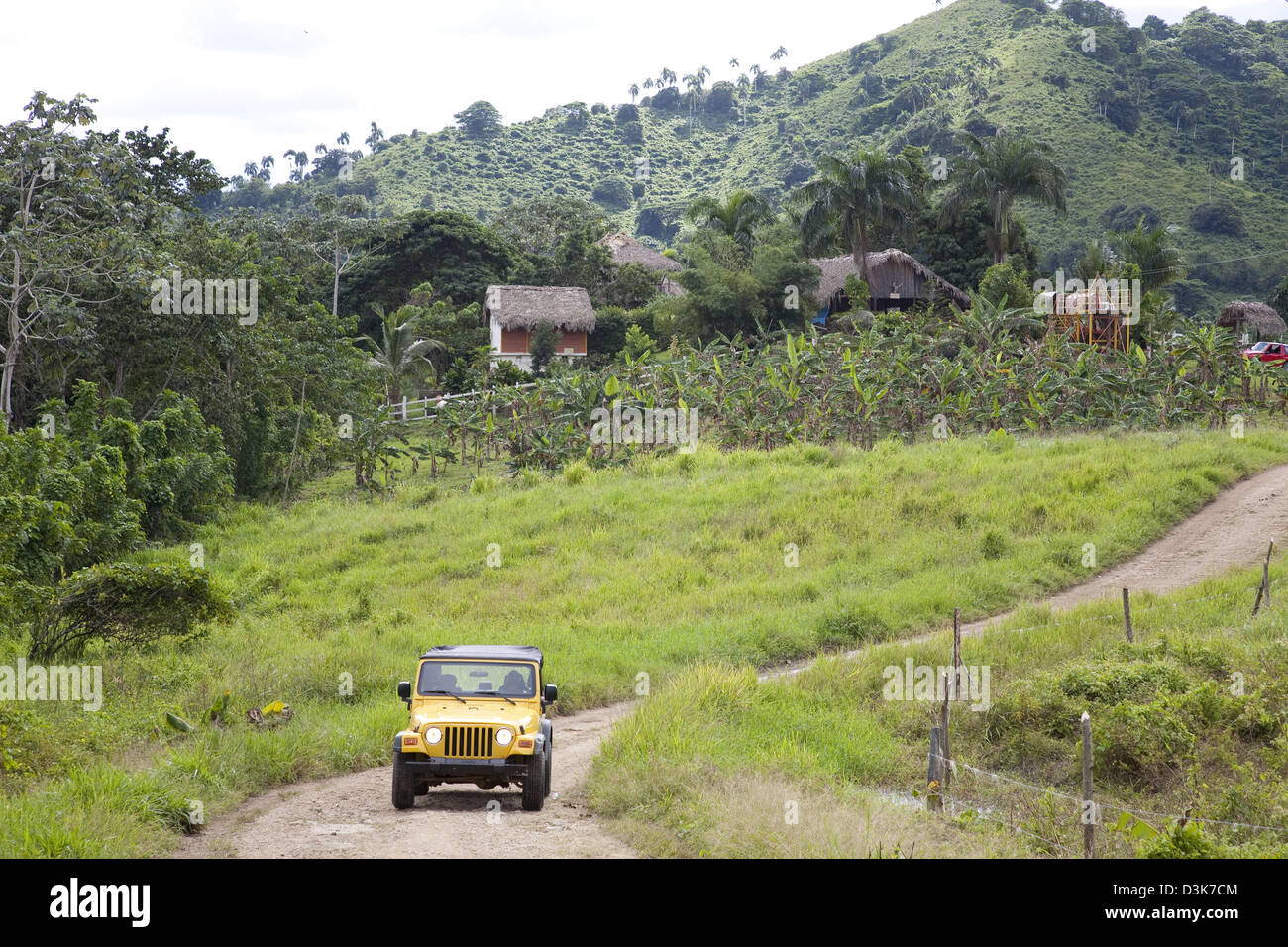 america, caribbean sea, hispaniola island, dominican republic, area of higuey, off-road car Stock Photo