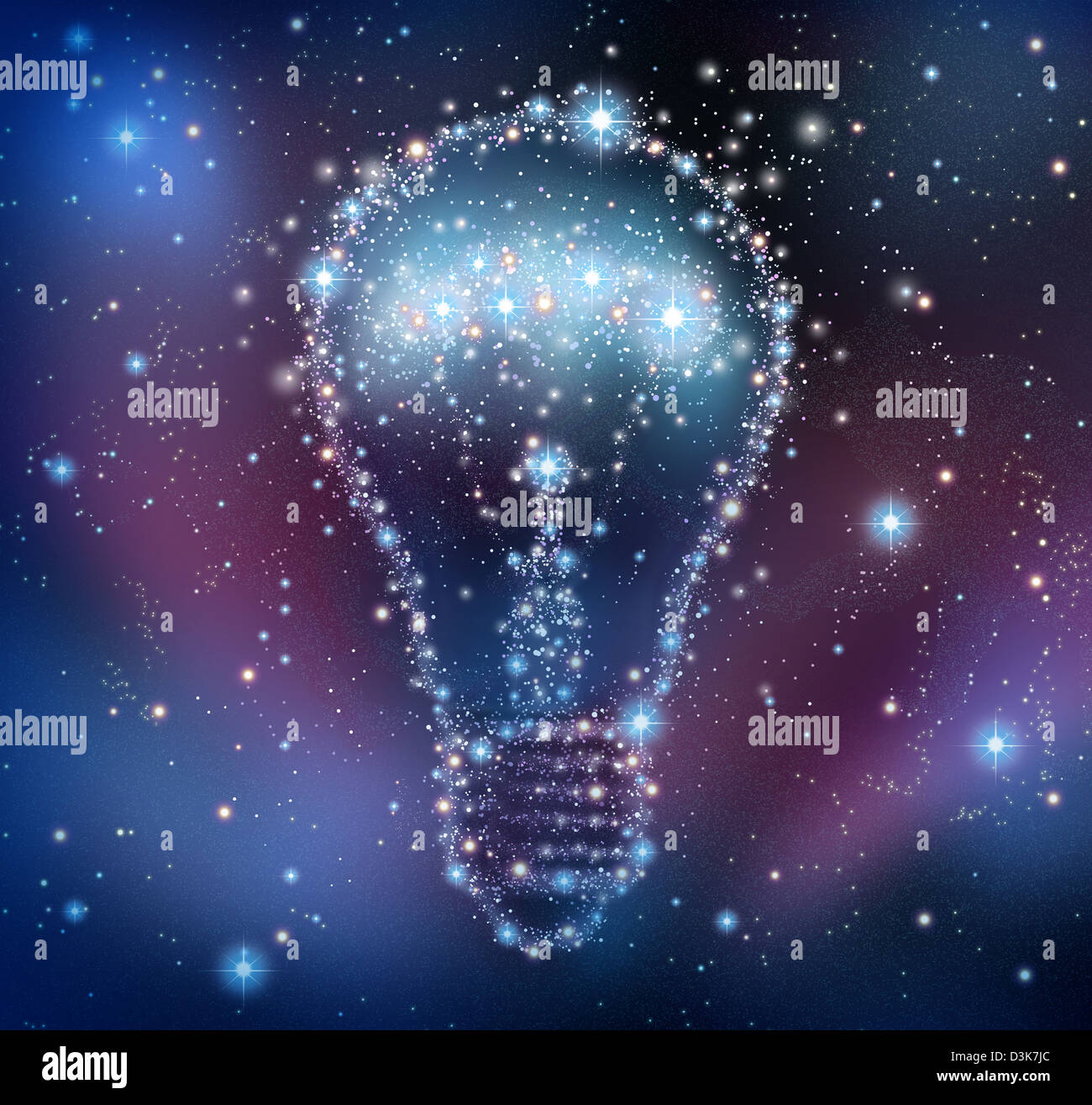 Creative inspiration and imagination of new ideas as a night sky with a  group of stars and planets as a bright space Stock Photo - Alamy