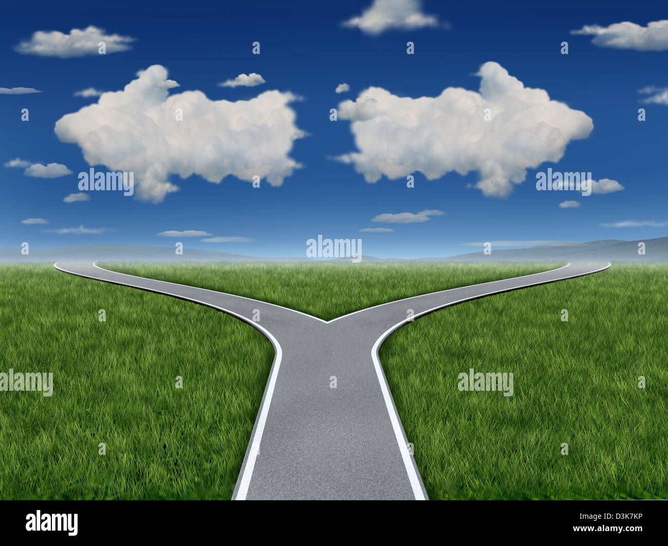 Two paths decision hi-res stock photography and images - Alamy
