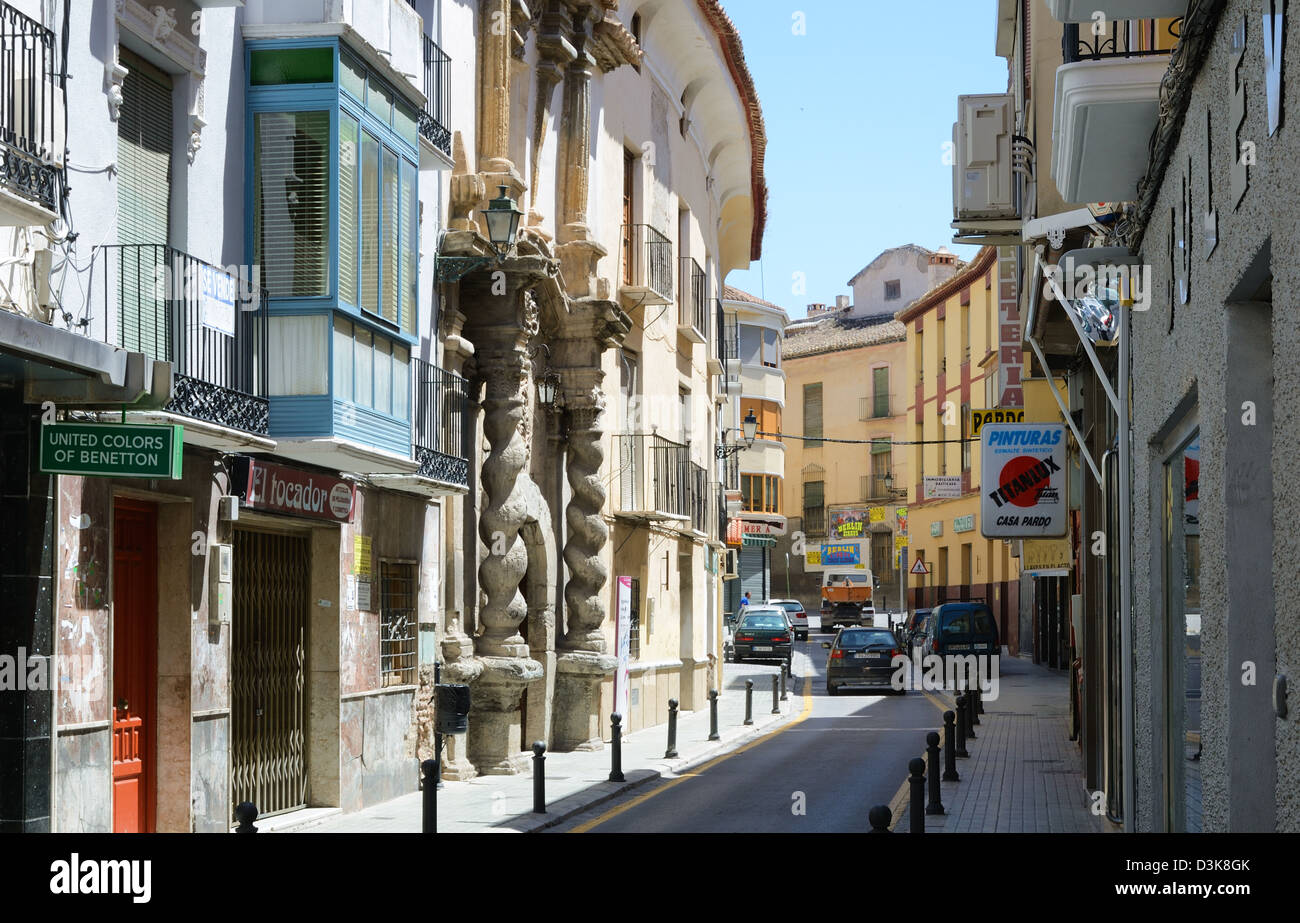 Narrow street of ancient Spanish town Baza Stock Photo - Alamy