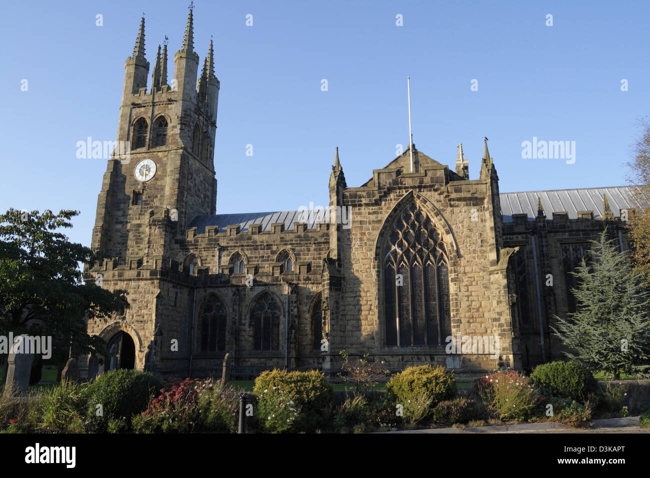 Tideswell church in the Derbyshire Peak District England UK. Rural village church grade I listed building Stock Photo