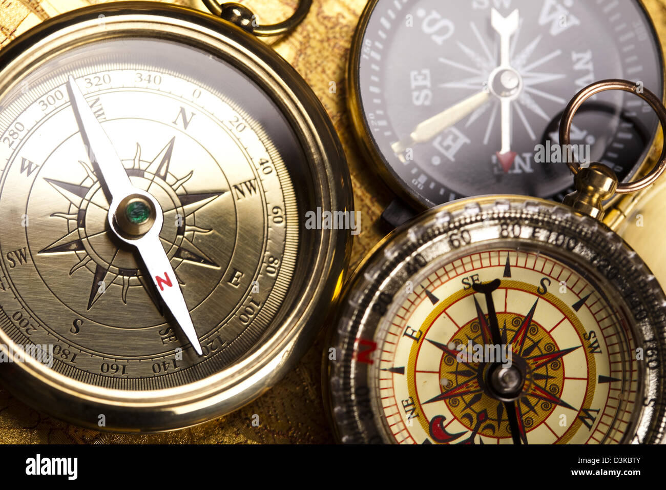 Traveling, Compass Stock Photo