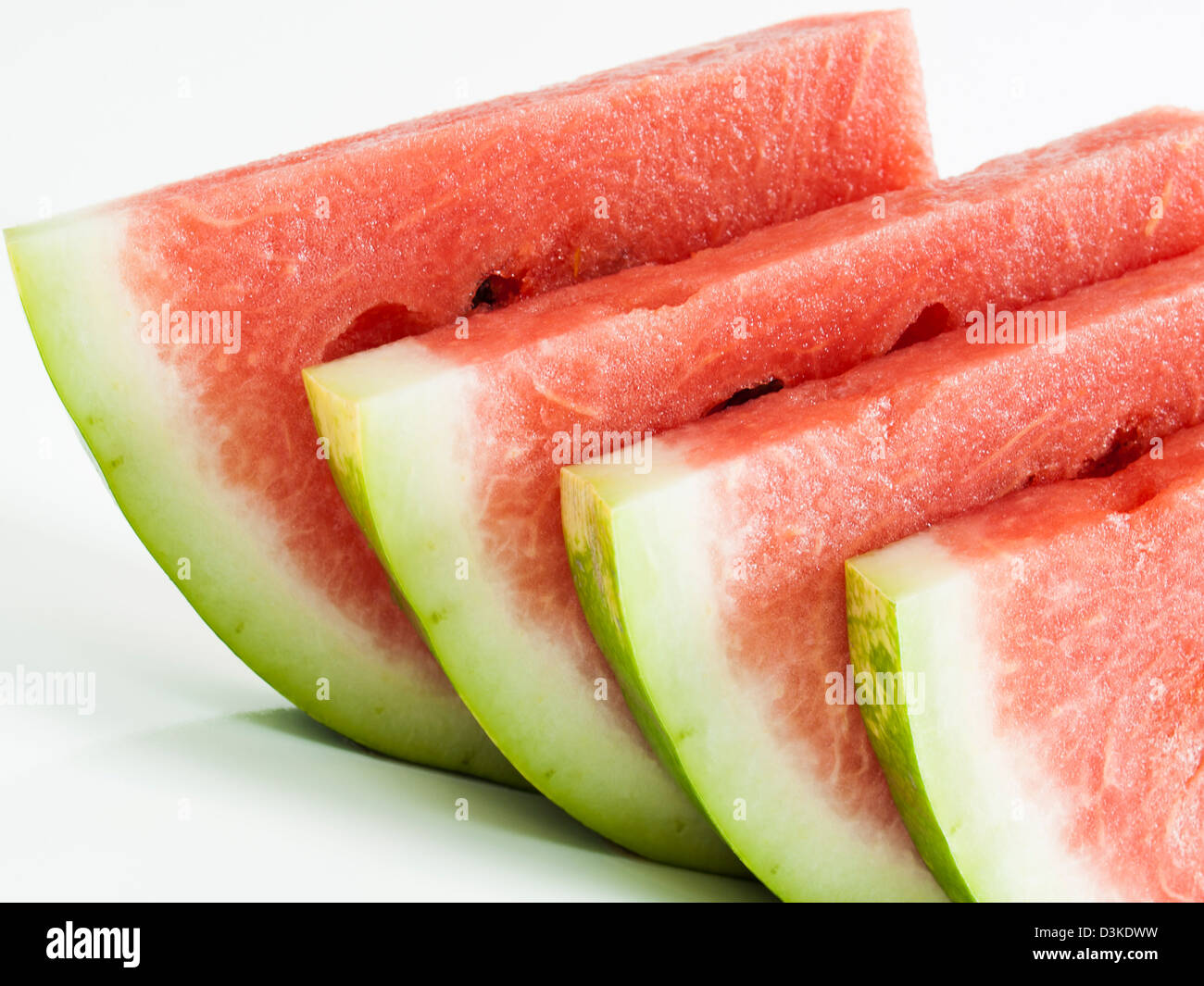 Fresh slices of watermelon on white background Stock Photo - Alamy