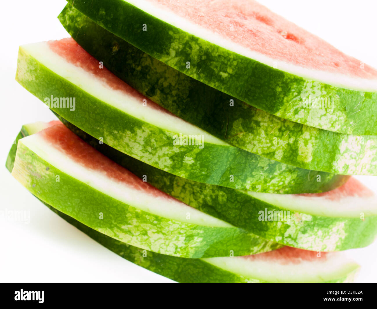 Fresh slices of watermelon on white background Stock Photo - Alamy