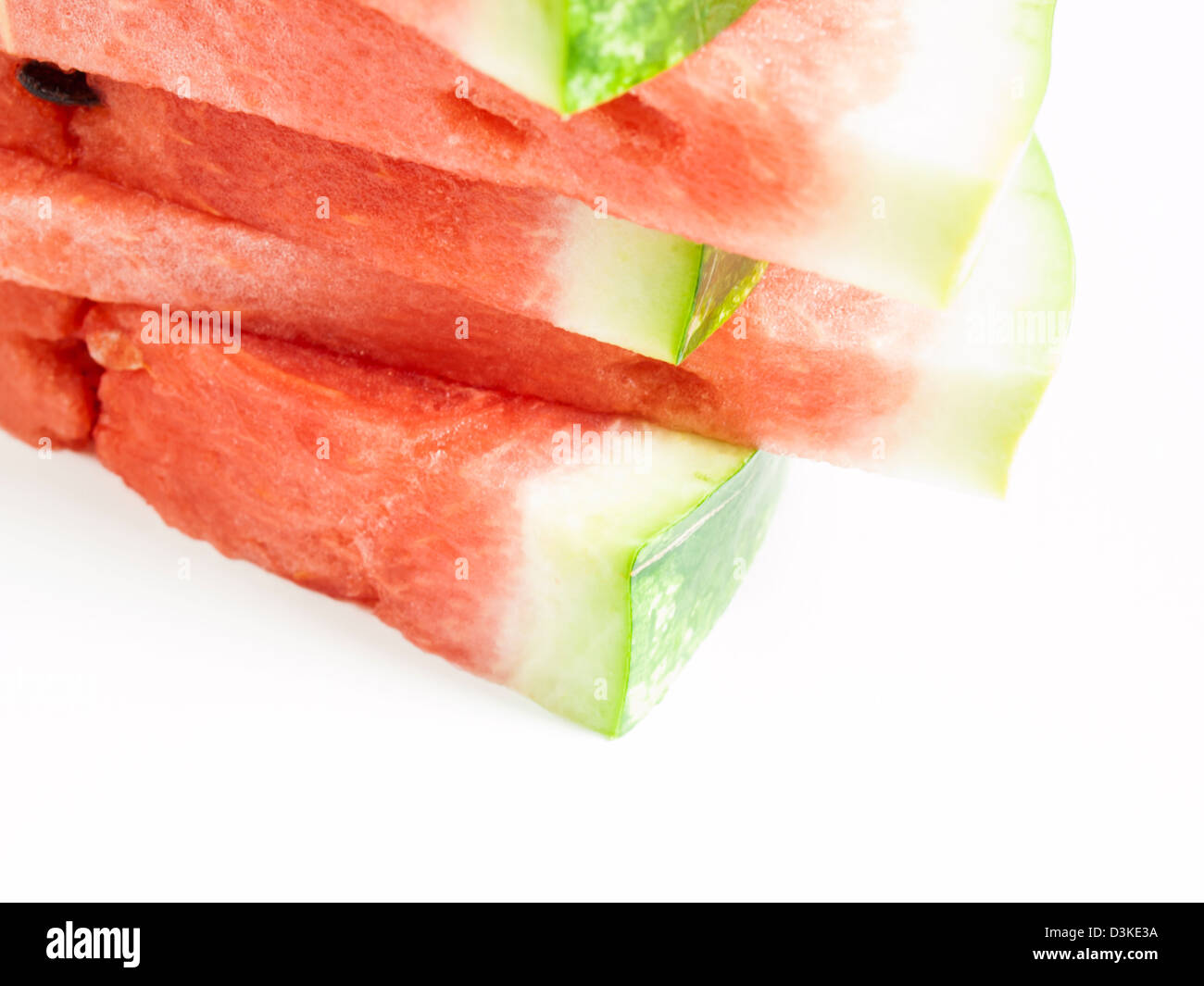 Fresh slices of watermelon on white background Stock Photo - Alamy