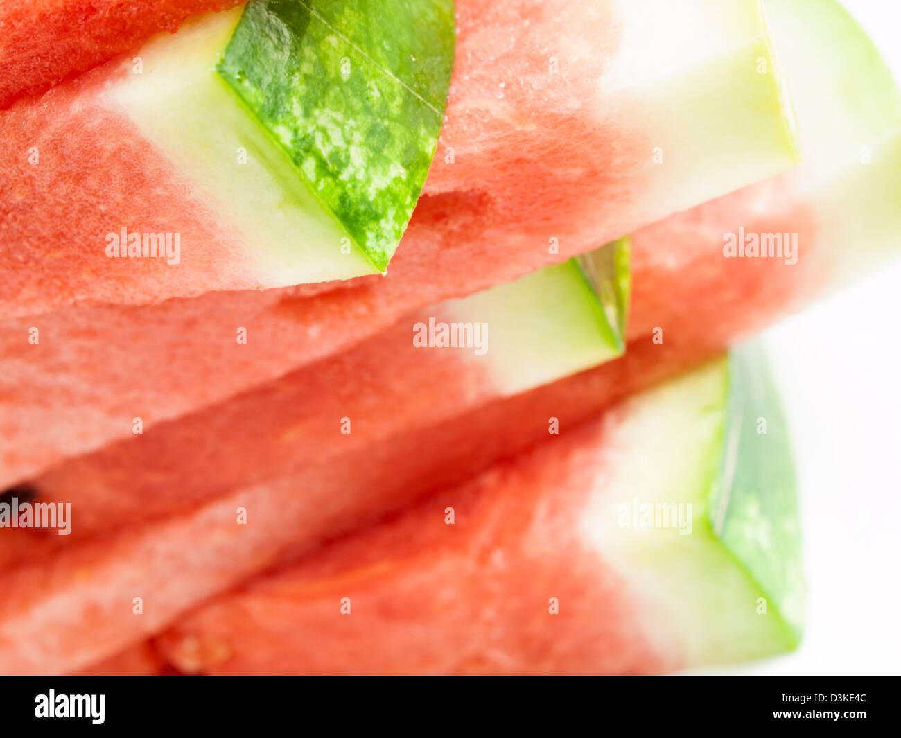 Fresh slices of watermelon on white background Stock Photo - Alamy