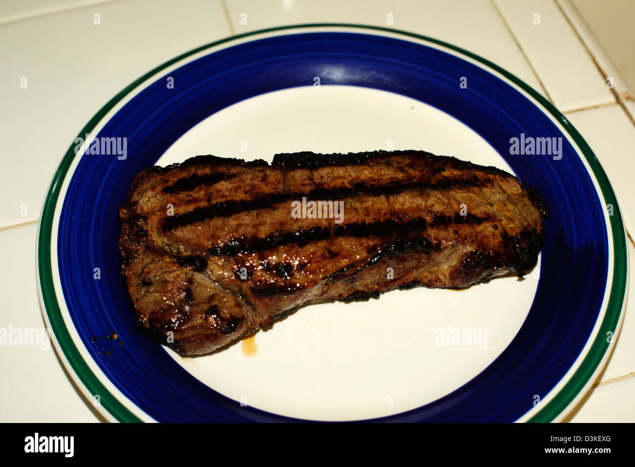 New York Steak on the Barbecue Stock Photo Alamy