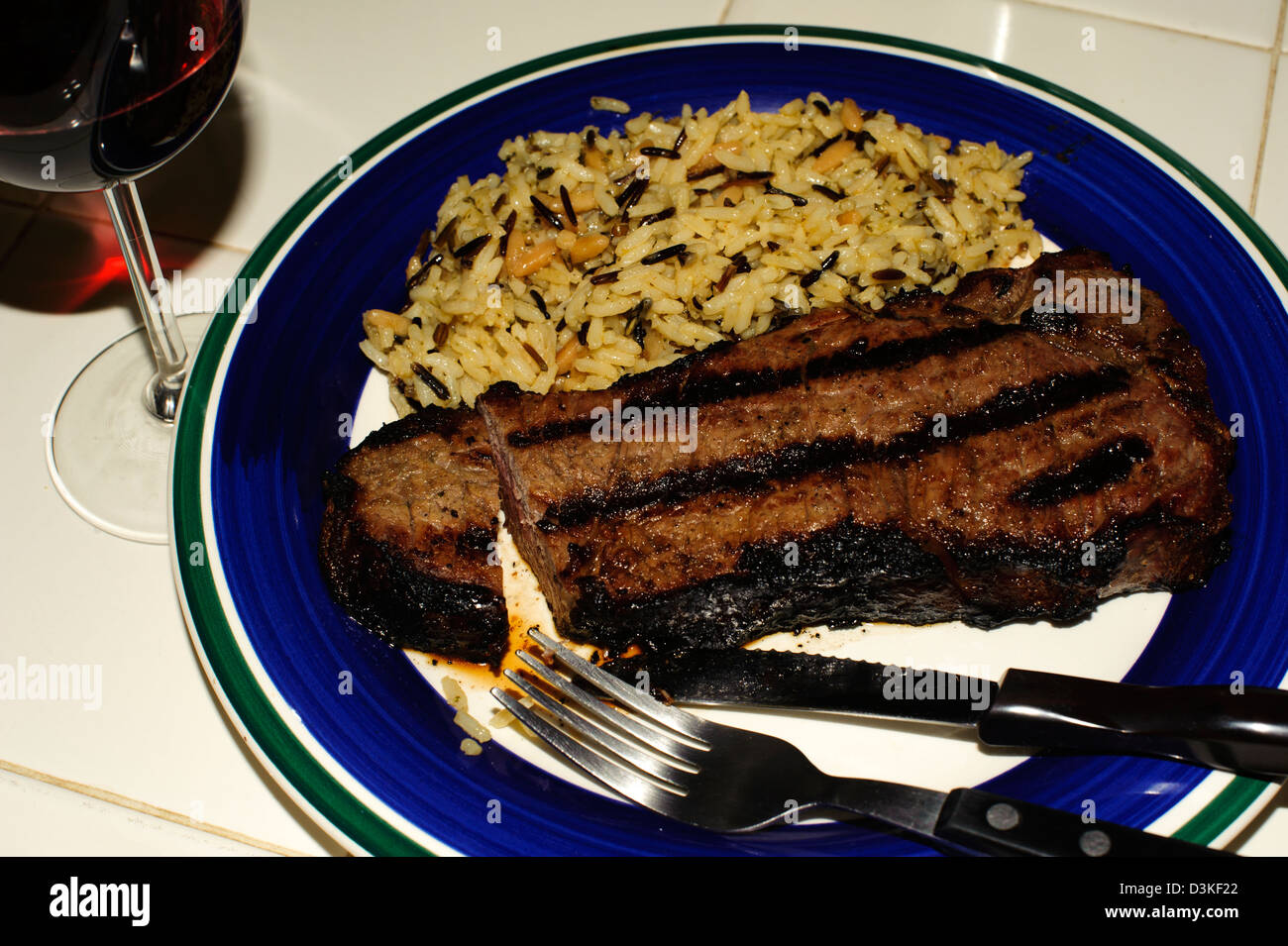 New York Steak on the Barbecue Stock Photo Alamy