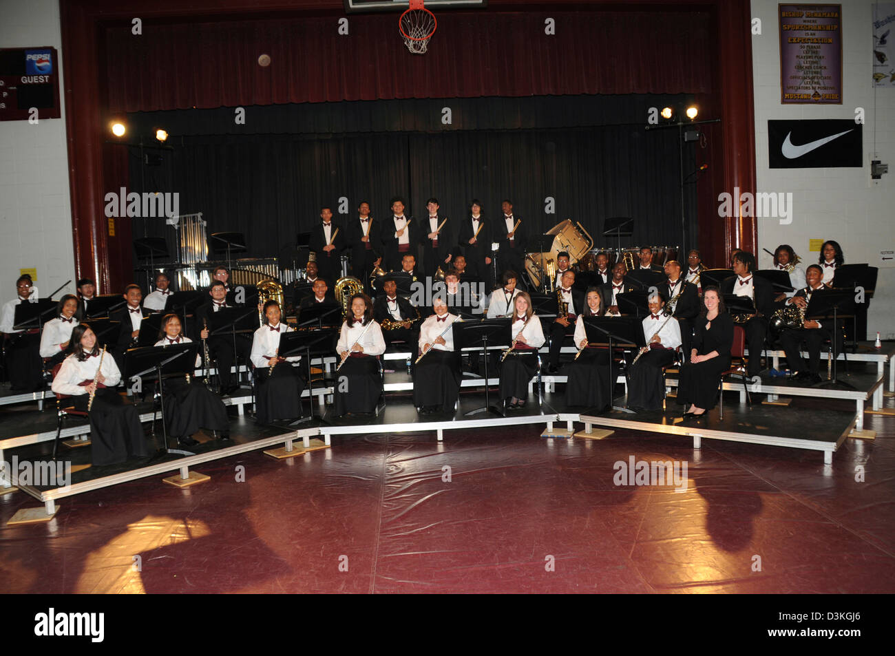 High school concert band in Forestville, Md. Stock Photo