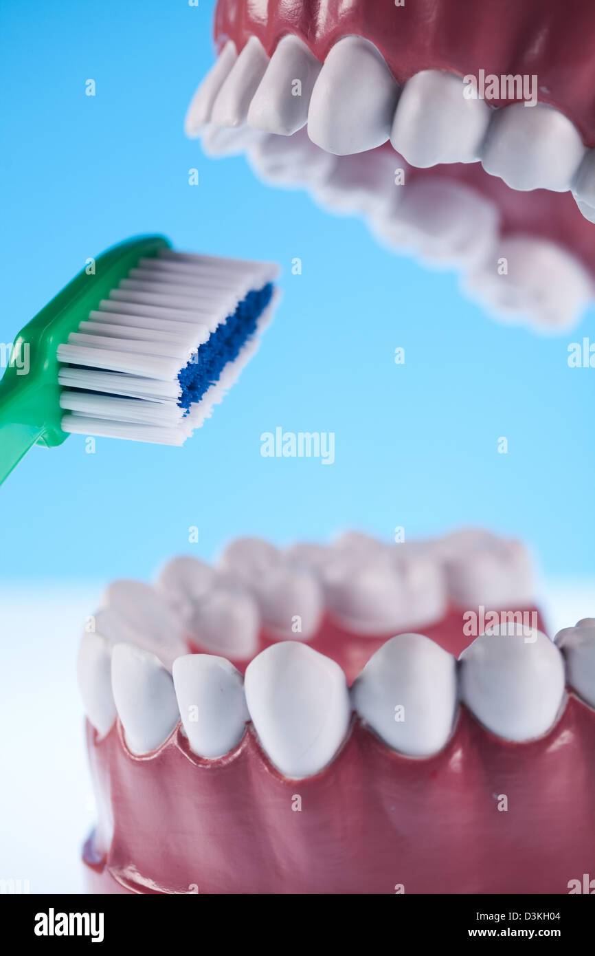 Teeth, Dental health care objects Stock Photo - Alamy