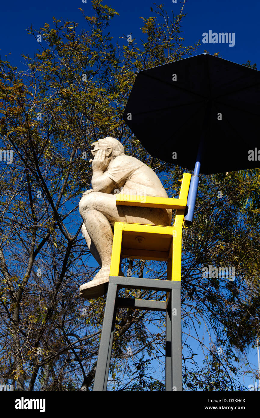 The Thinker sculpture in the Cedros Design District in Solana Beach Stock Photo