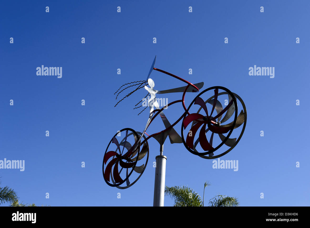 Bicycle sculpture in the Cedros Design District in Solana Beach Stock Photo