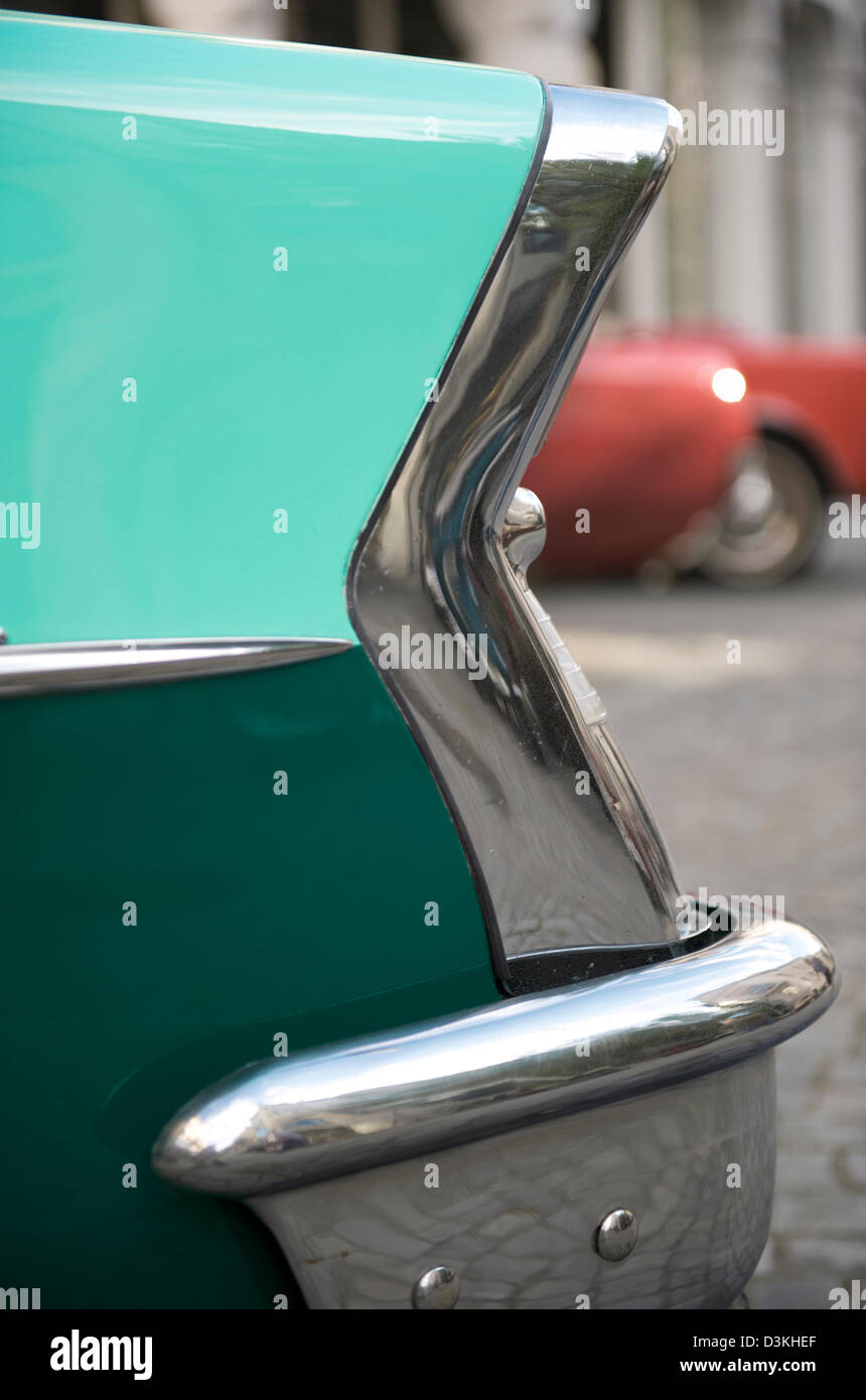 Classic American cars at a car rally in Alesund Norway Stock Photo