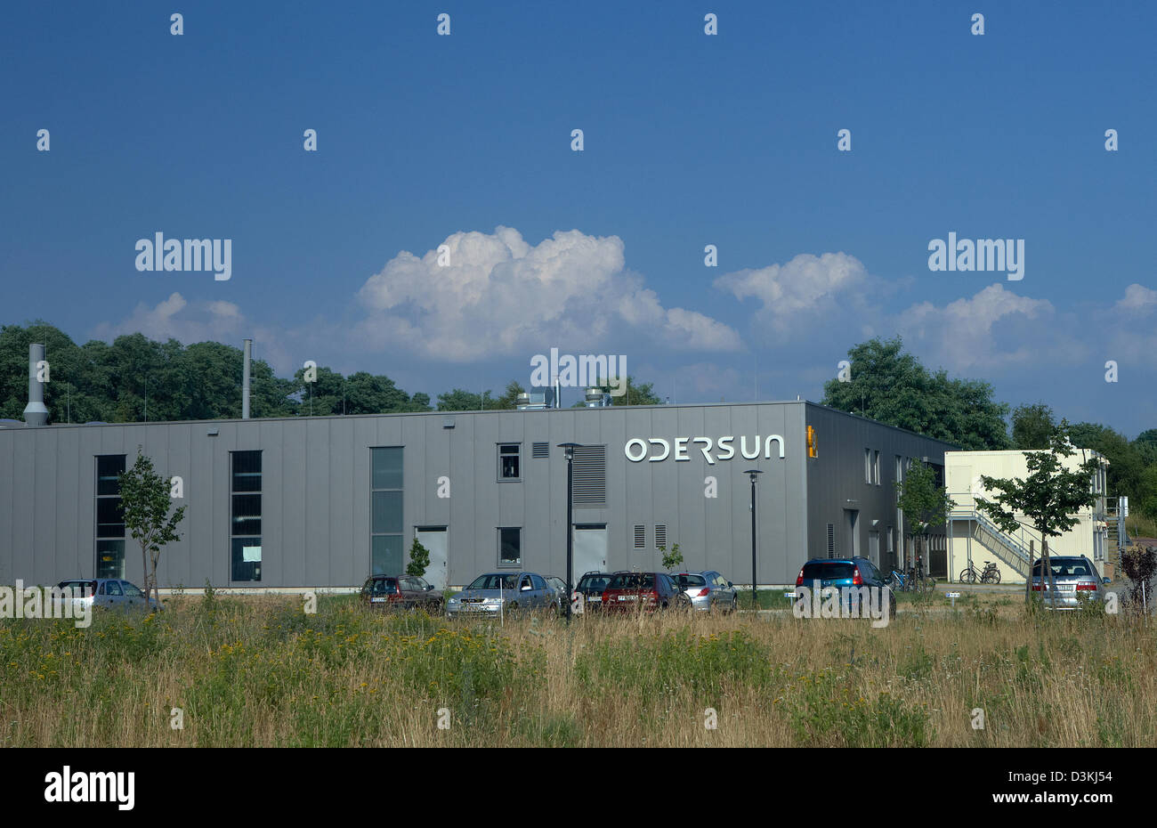 Frankfurt (Oder), Germany, production plant of the solar company Odersun Stock Photo