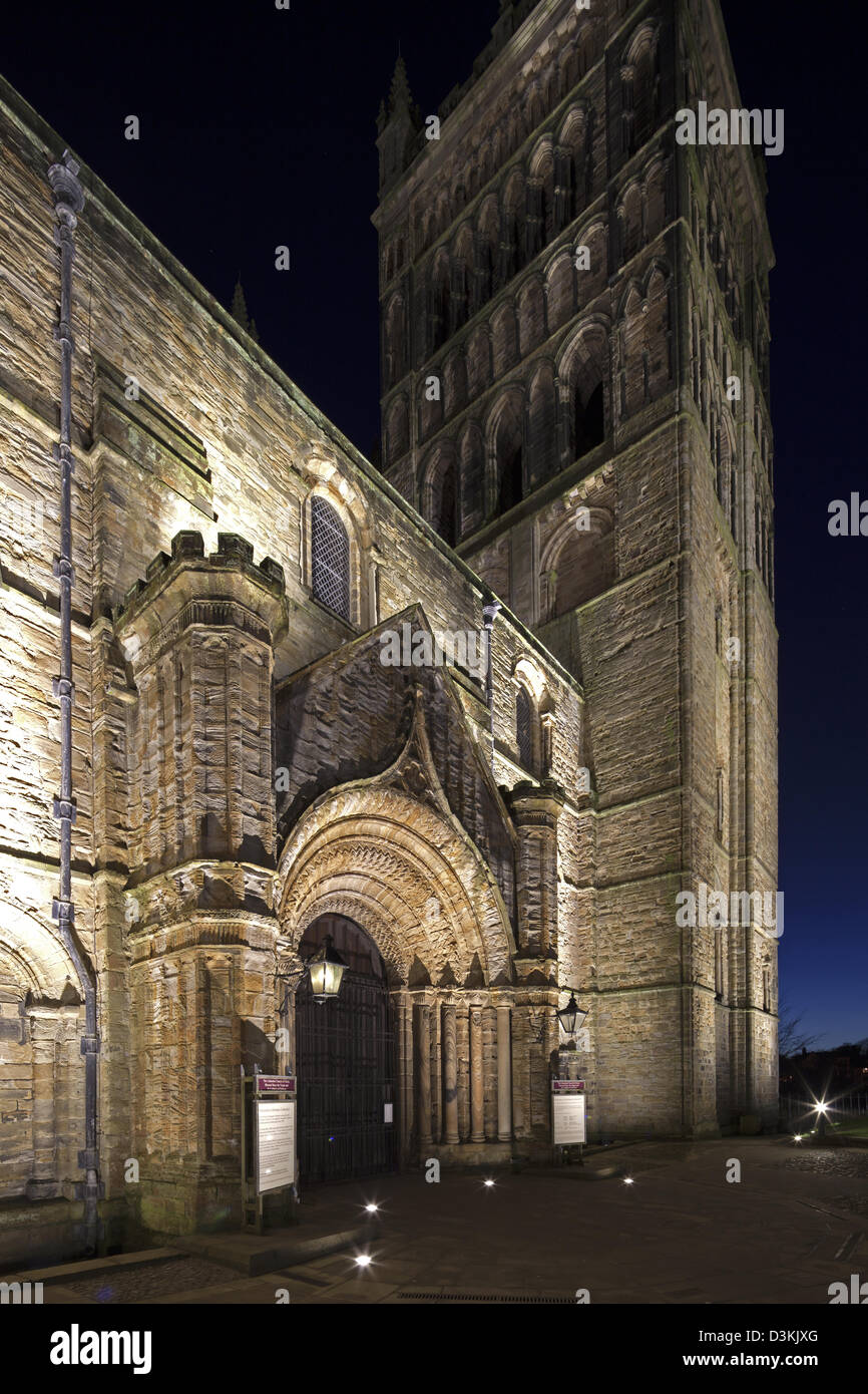 Durham Cathedral at night, Durham City, Durham Stock Photo Alamy
