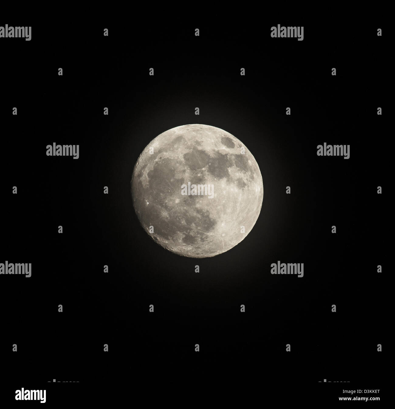 Near full moon Stock Photo Alamy