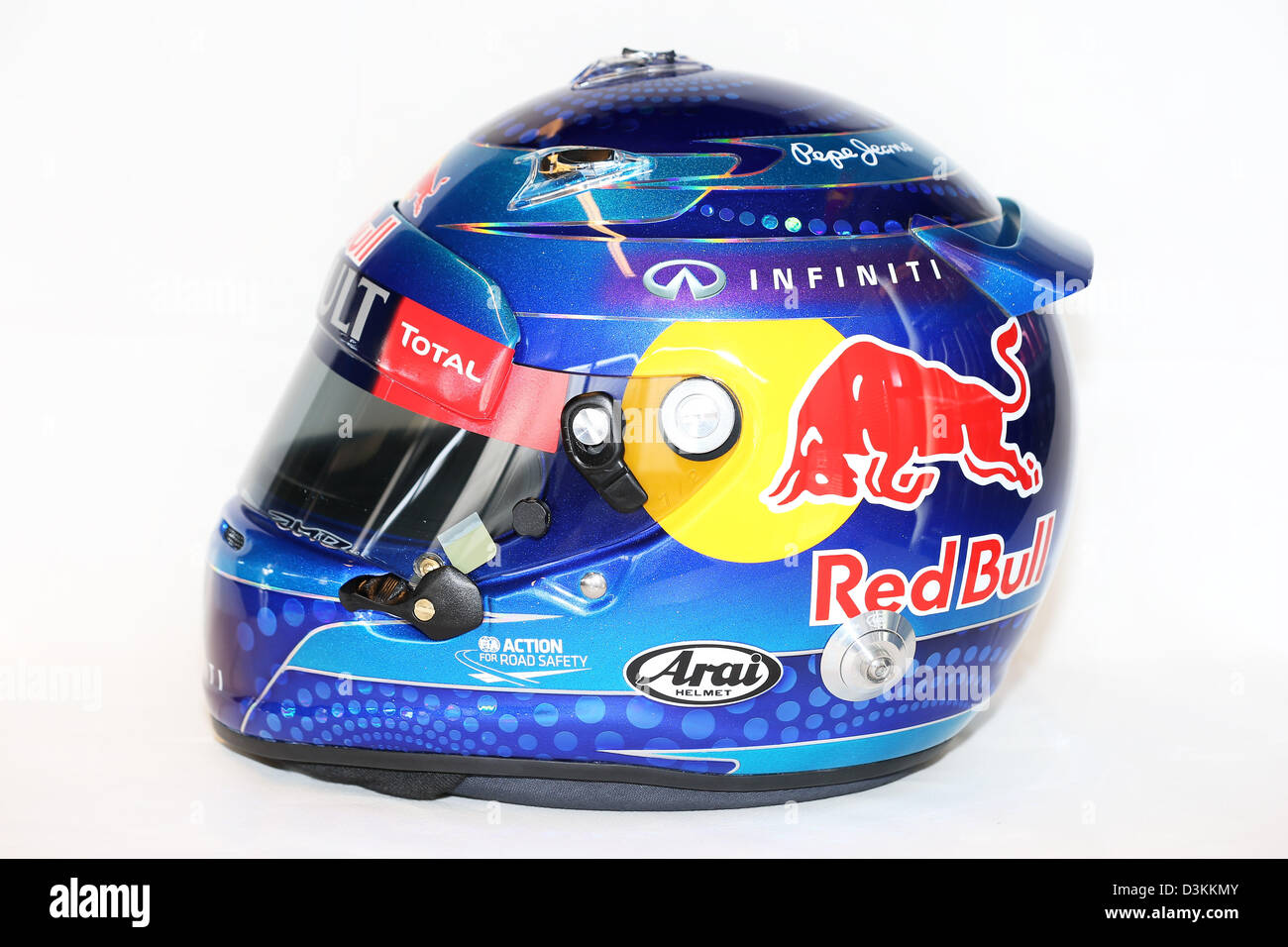 Helmet of Sebastian Vettel, Formula One winter testing at Circuit de  Catalunya on February 19, 2013 in Barcelona, Spain. (Photo by S.Lau Stock  Photo - Alamy
