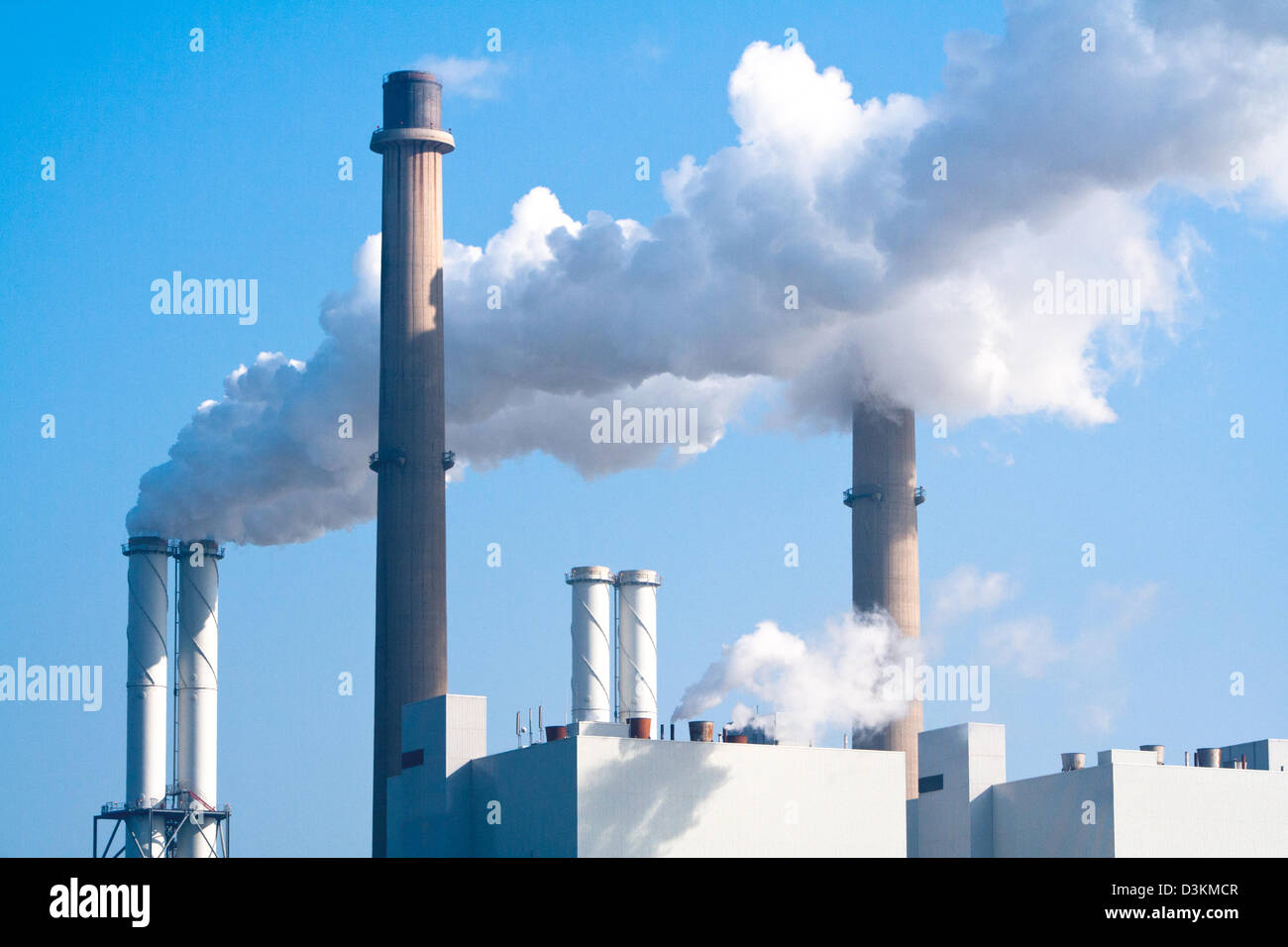 Pipe factory smoke emission Stock Photo