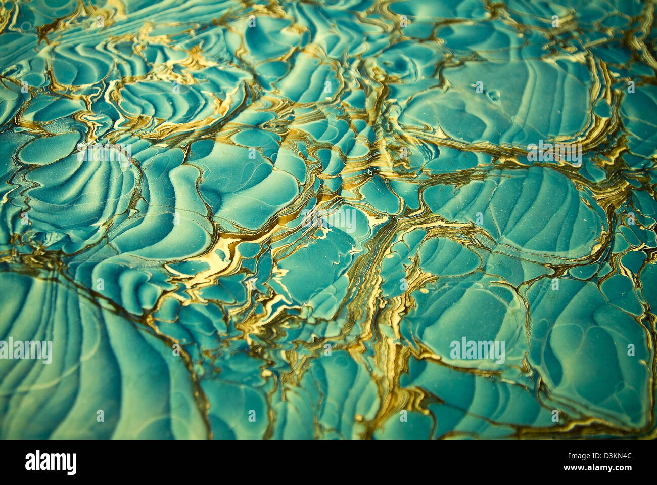 Paper marbling for books and decoration Stock Photo