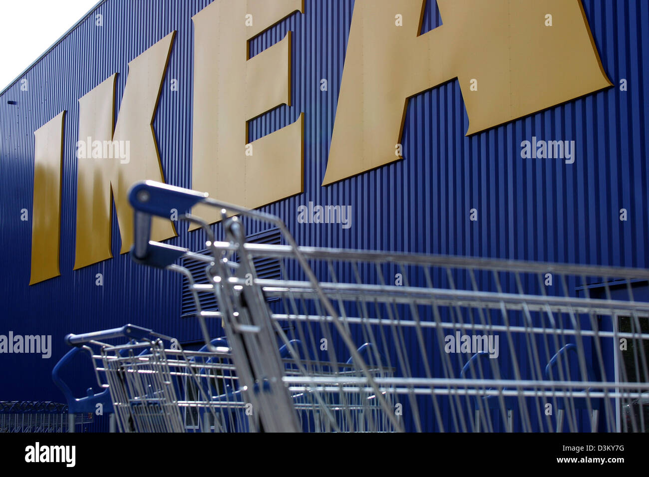 (dpa) - The picture shows the Swedish furniture store Ikea in Hofheim-Wallau, Germany, 9 August 2005. Photo: Heiko Wolfraum Stock Photo