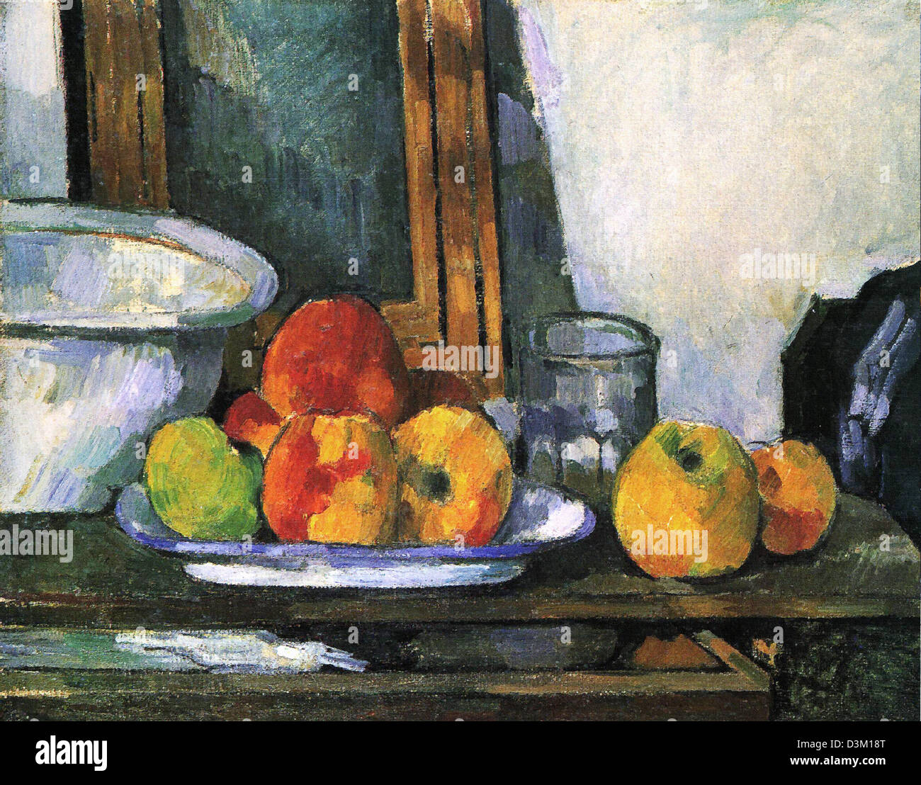Paul Cezanne, Still Life with Open Drawer 1877-1879 Oil on canvas. Stock Photo