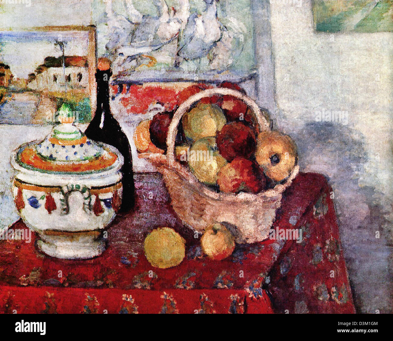 Paul Cezanne, Still Life With Soup Tureen 1877 Oil on canvas. Musée d’Orsay, París Stock Photo