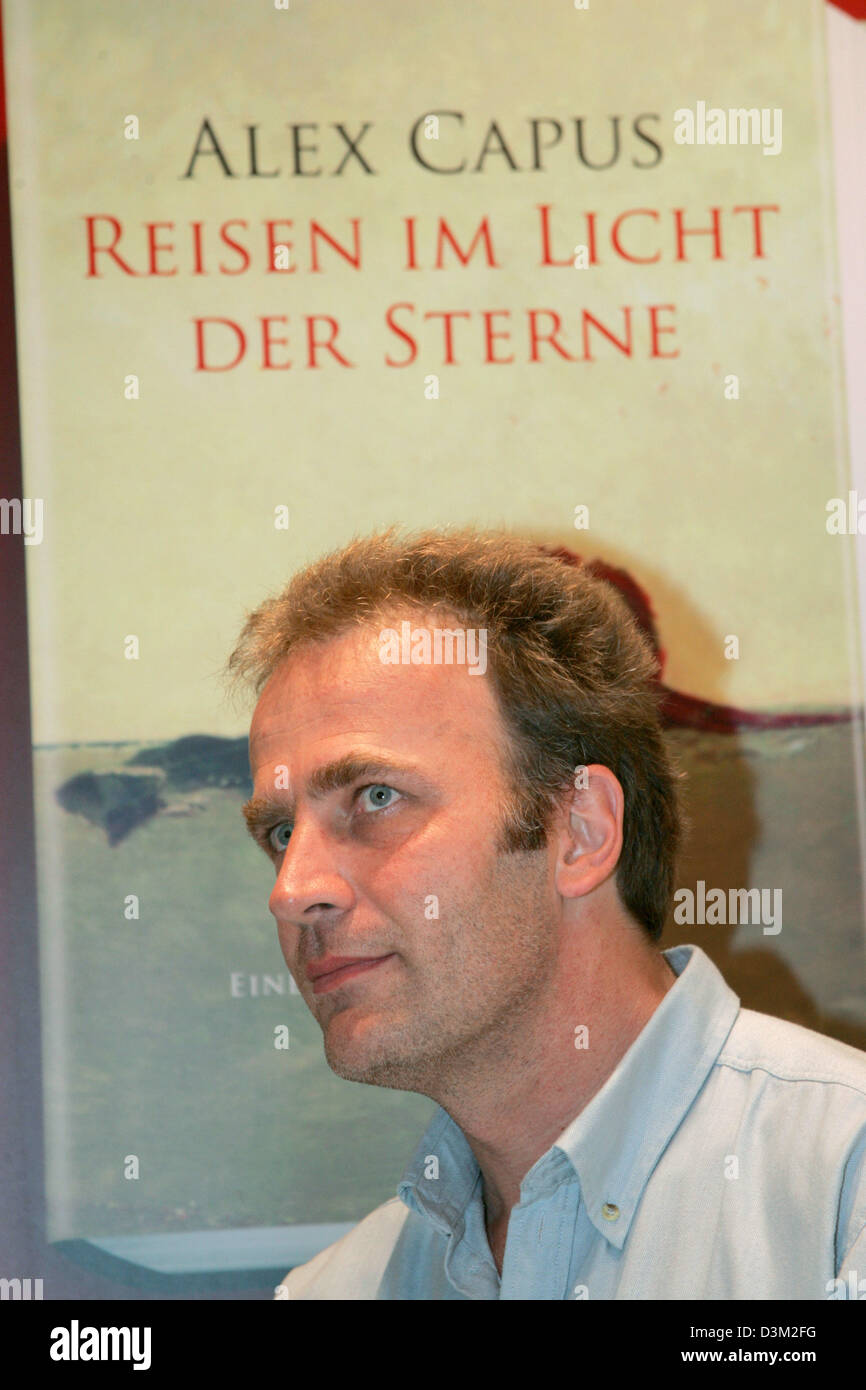 (dpa) - French author Alex Capus (44) smiles at the Frankfurt Book Fair 2005 in Frankfurt Main, Germany,  22 October 2005. Photo: Uwe Zucchi Stock Photo
