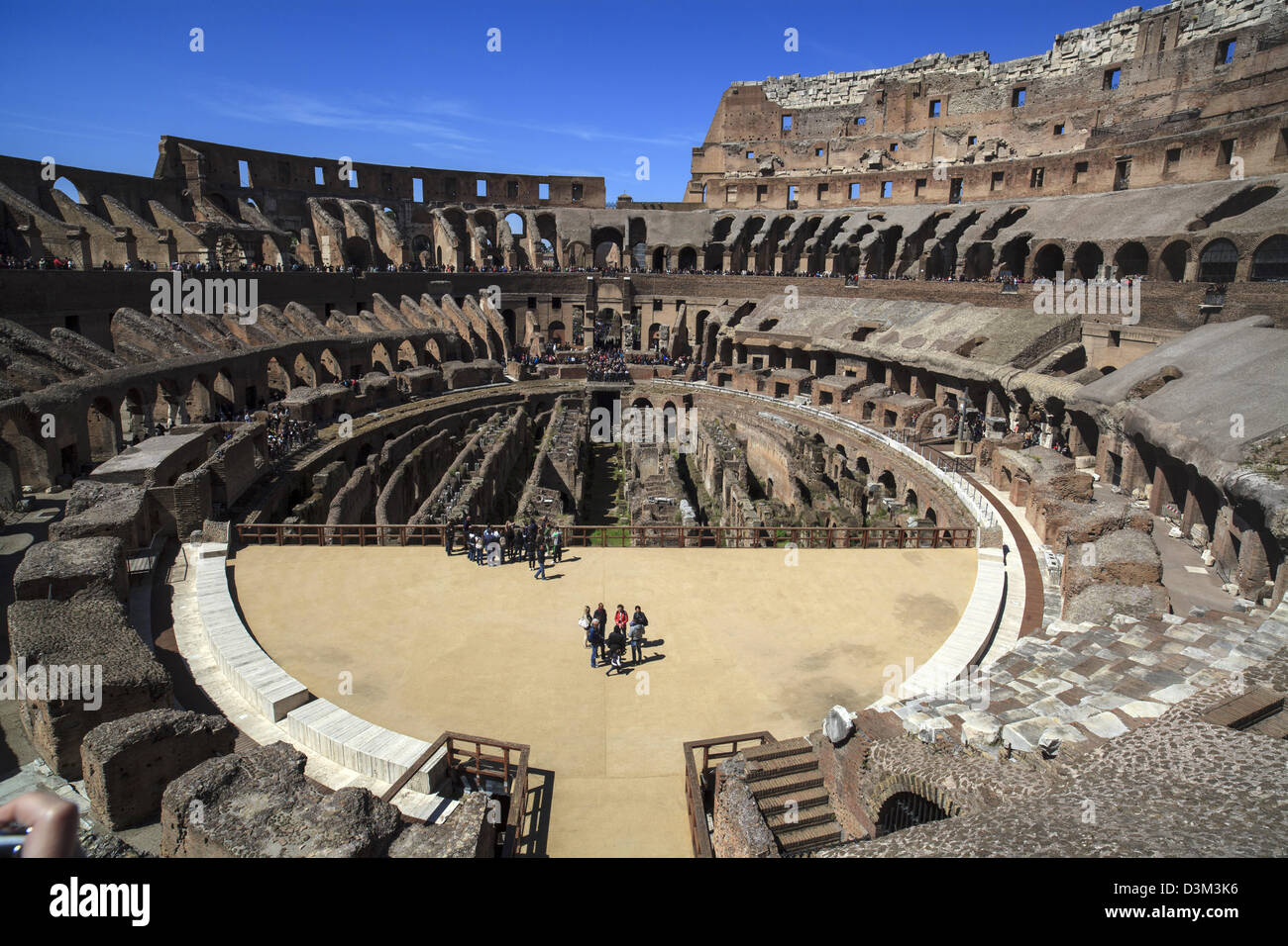 The world famous Colosseum amphitheatre also known as the Flavian