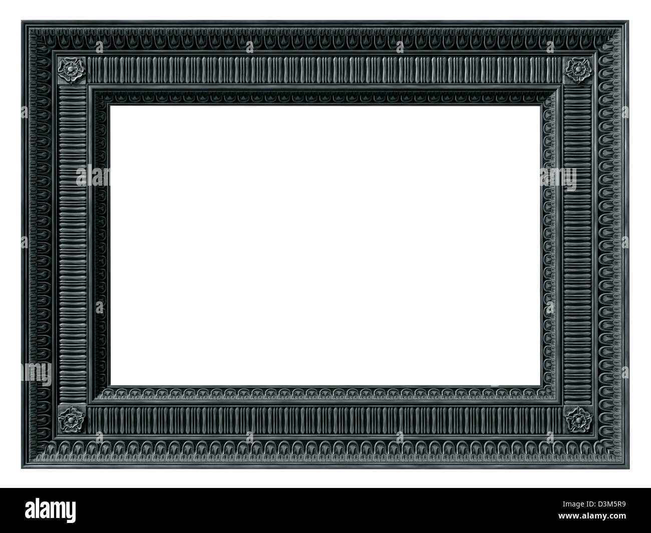 Illustration of a neoclassical rectangular picture frame Stock Photo