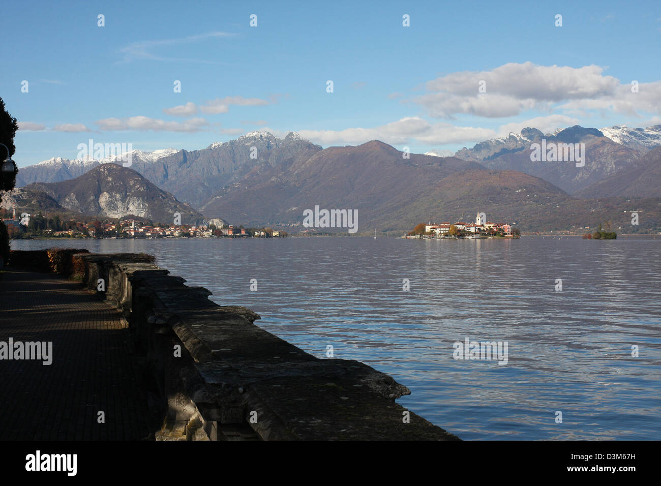 Isola dei Pescatori (lit. Fishermen’s Island) Italy, Lake Maggiore Stock Photo