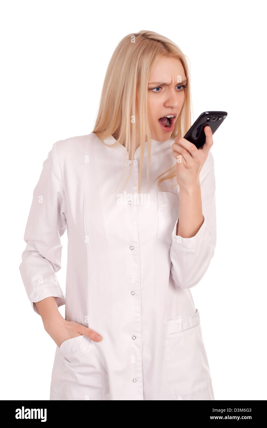 White woman doctor angry hi-res stock photography and images - Alamy