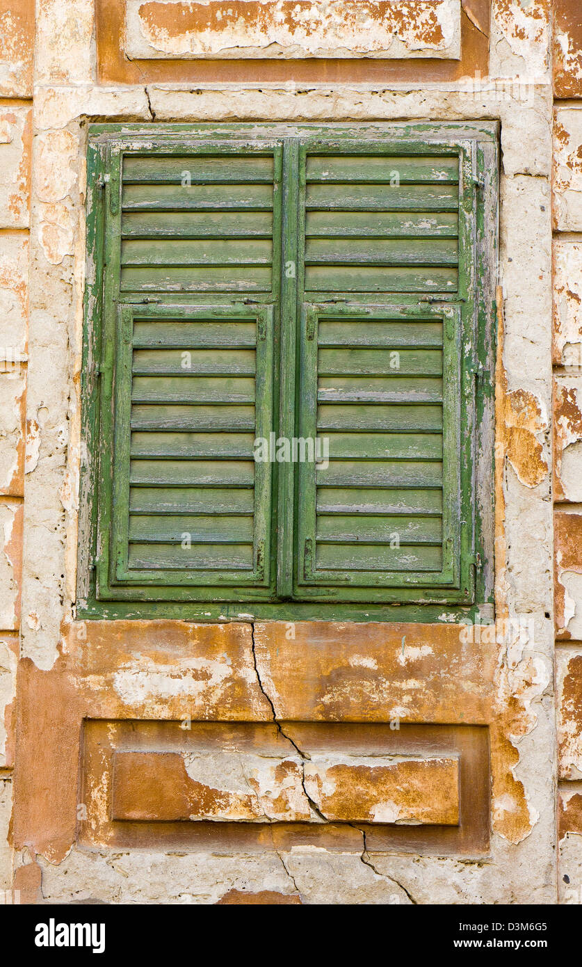 Old wood window with metal hinges Stock Photo Alamy