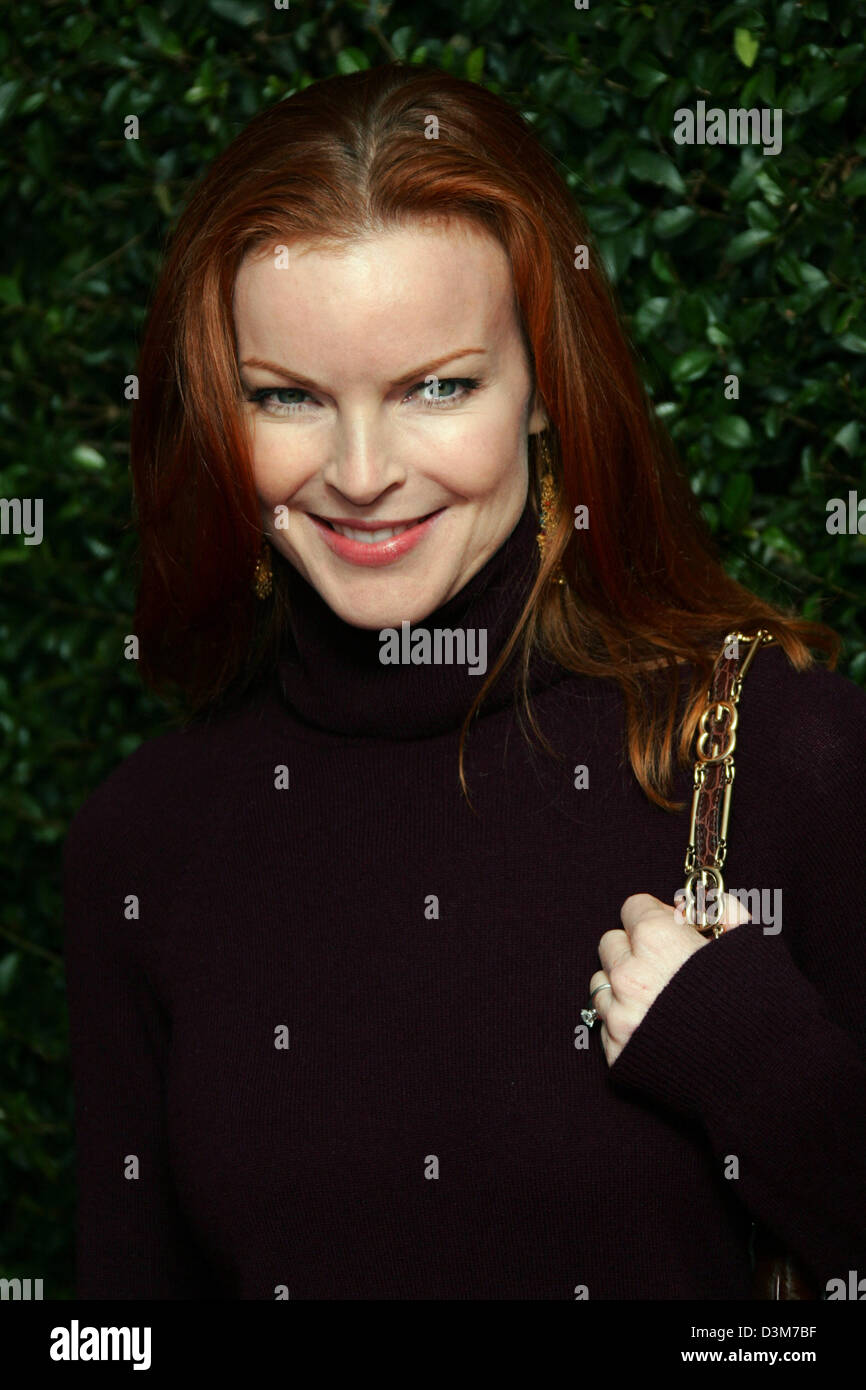 (dpa) - US actress Marcia Cross arrives for the world premiere of the film 'The Producers' in Westfield Century City, Los Angeles, California, USA, Monday, 12 December 2005. Photo: Hubert Boesl Stock Photo