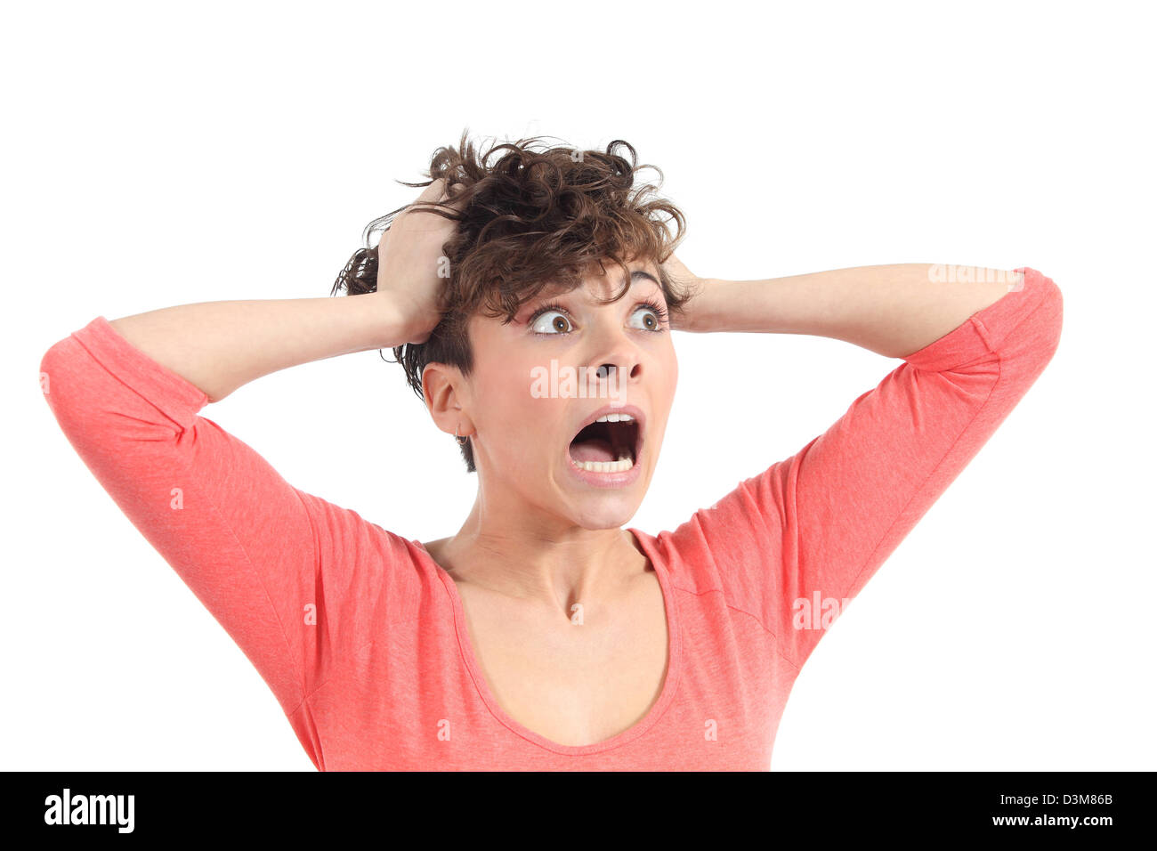 Hysterical and woman hi-res stock photography and images - Alamy